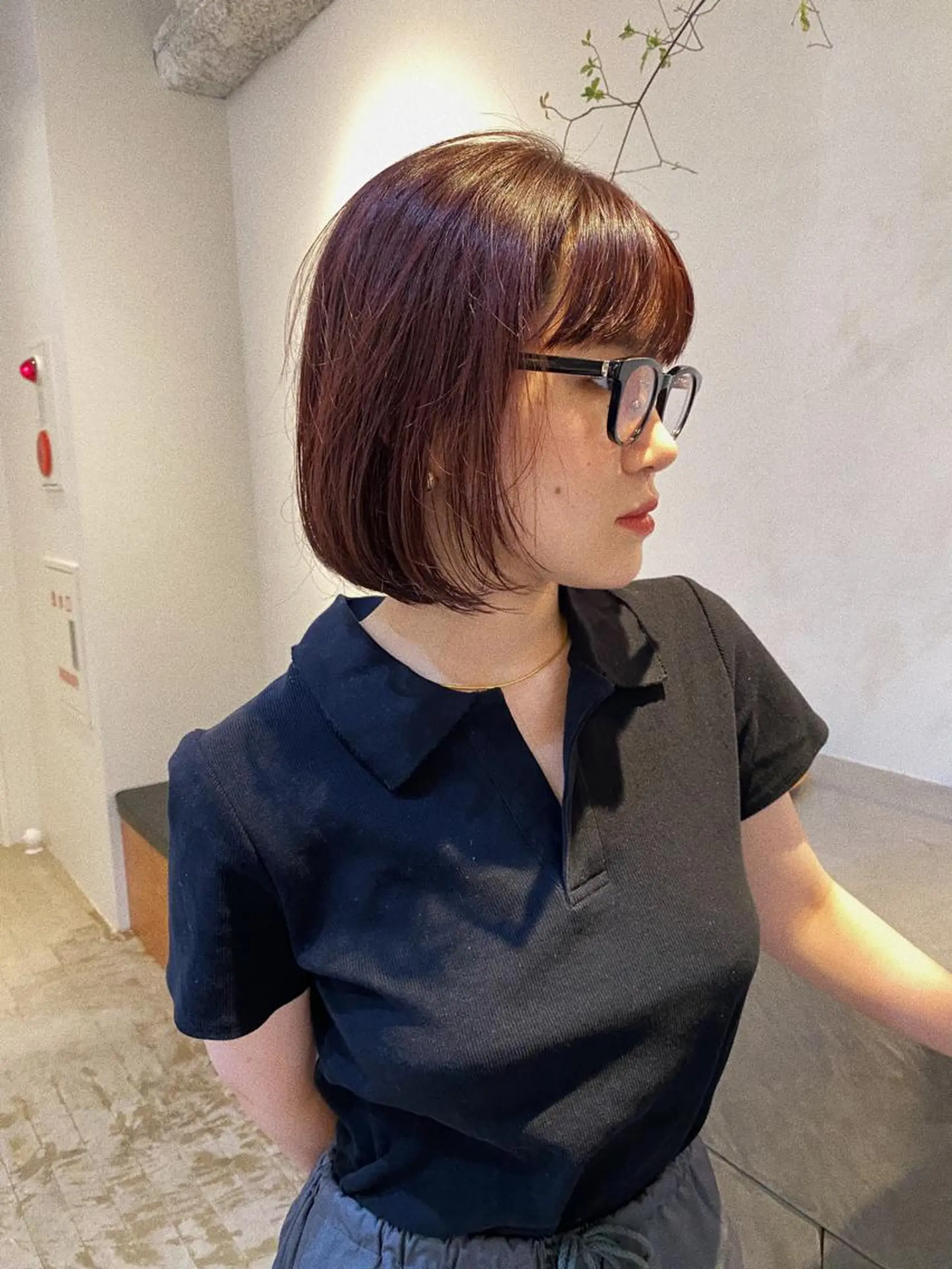 ミディアム カラー 砂原 ひよりのヘアスタイル