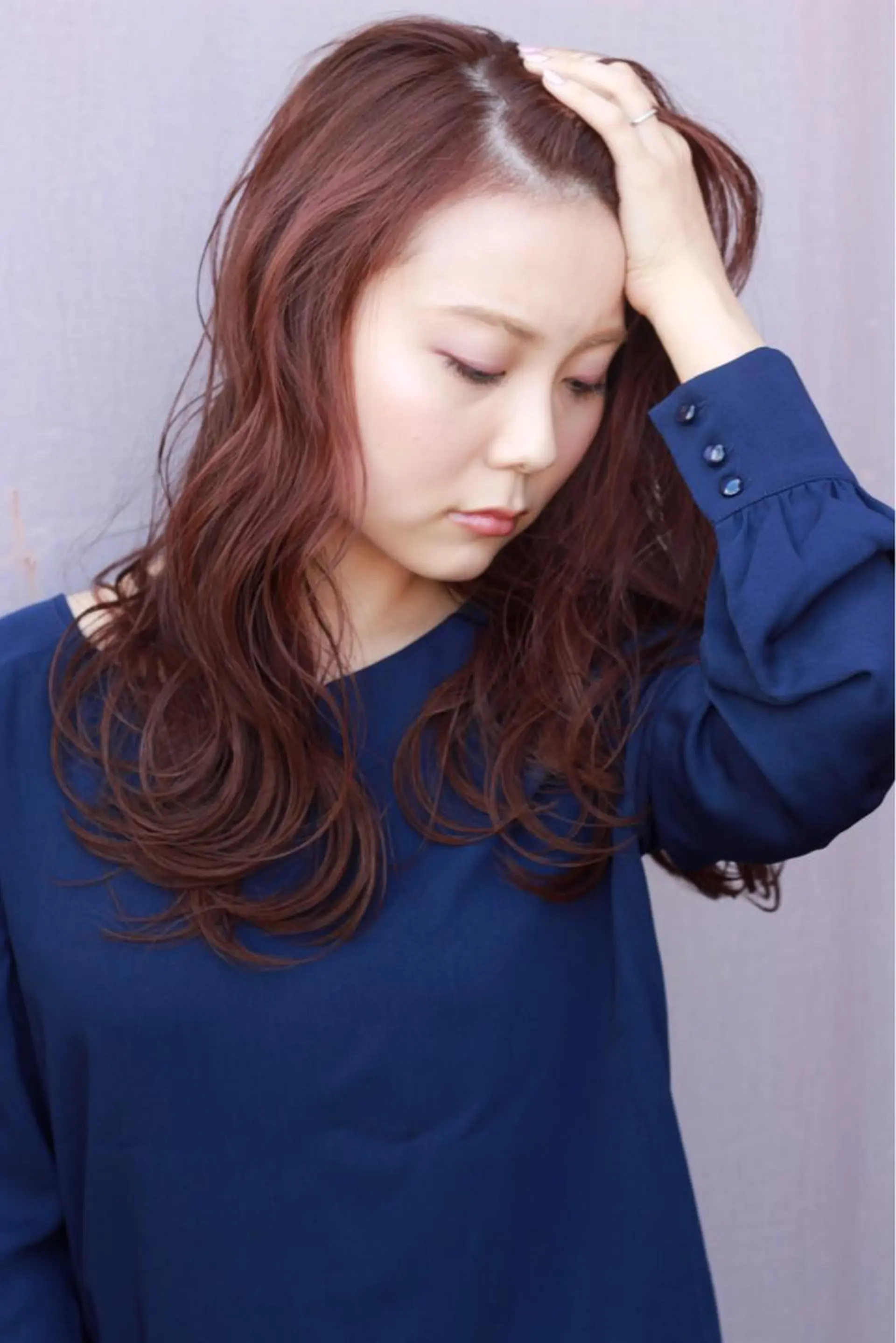 セミロング カラー ピンクカラー バイオレットカラー カット ヘアカラー トリートメント Viage （ビアージュ）のヘアスタイル