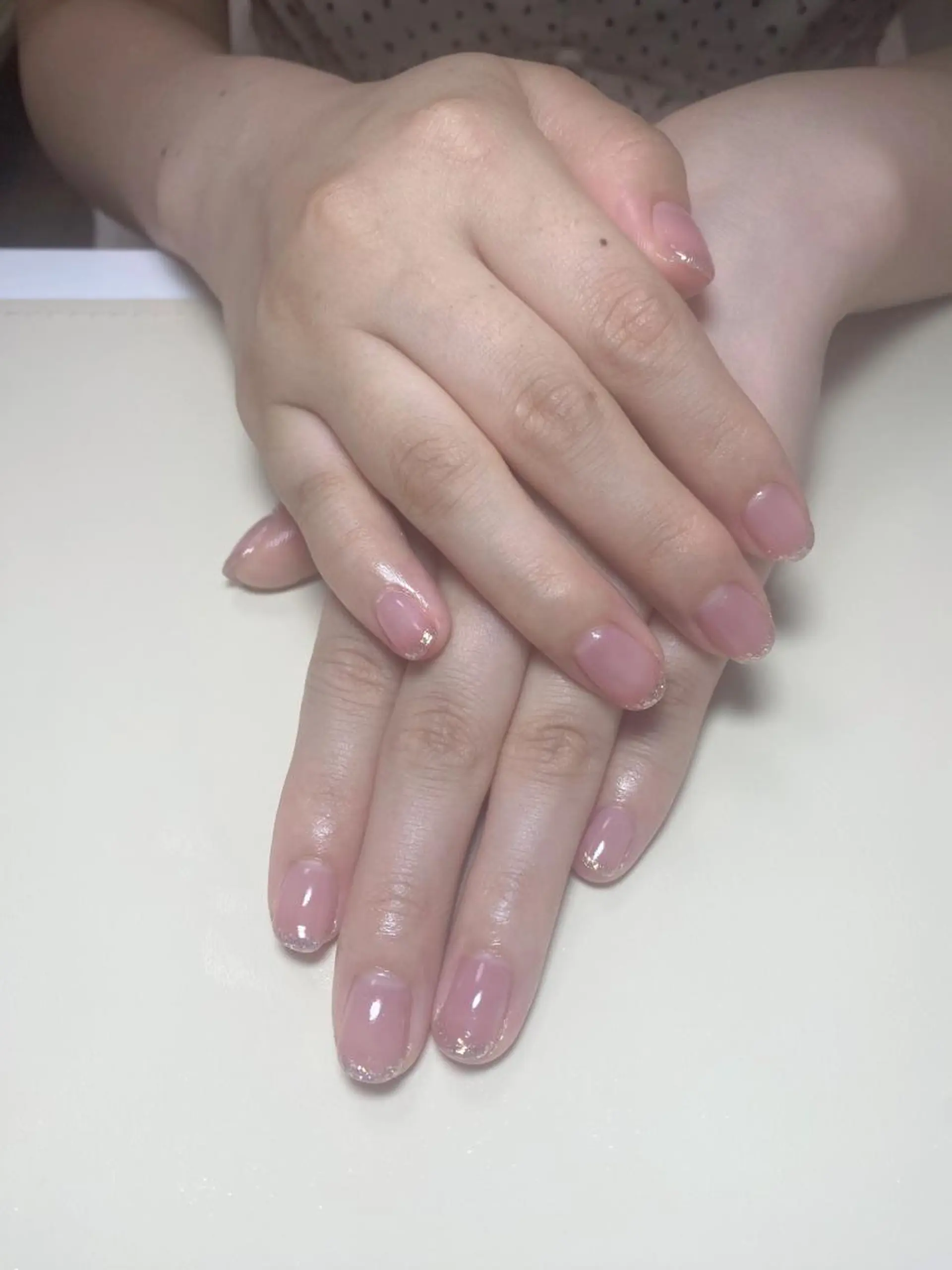ネイル フレンチネイル ラメ(グリッター) ハンドネイル Nail Salon K 🧸美爪育成のネイルデザイン