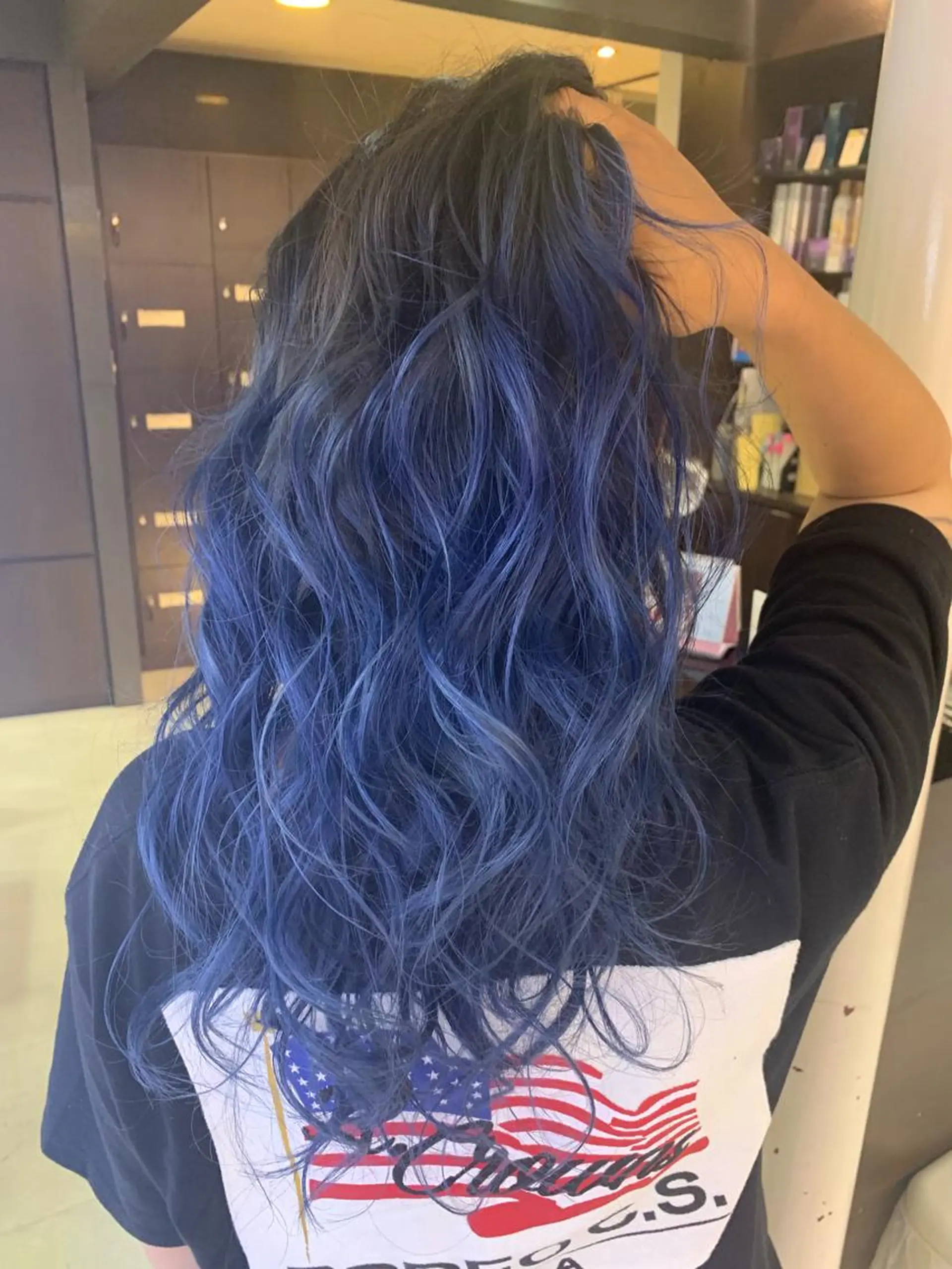 ミディアム カラー グラデーションカラー グレージュ ネイビーカラー ✂️大門 巧✂️ LAFF心斎橋店のヘアスタイル