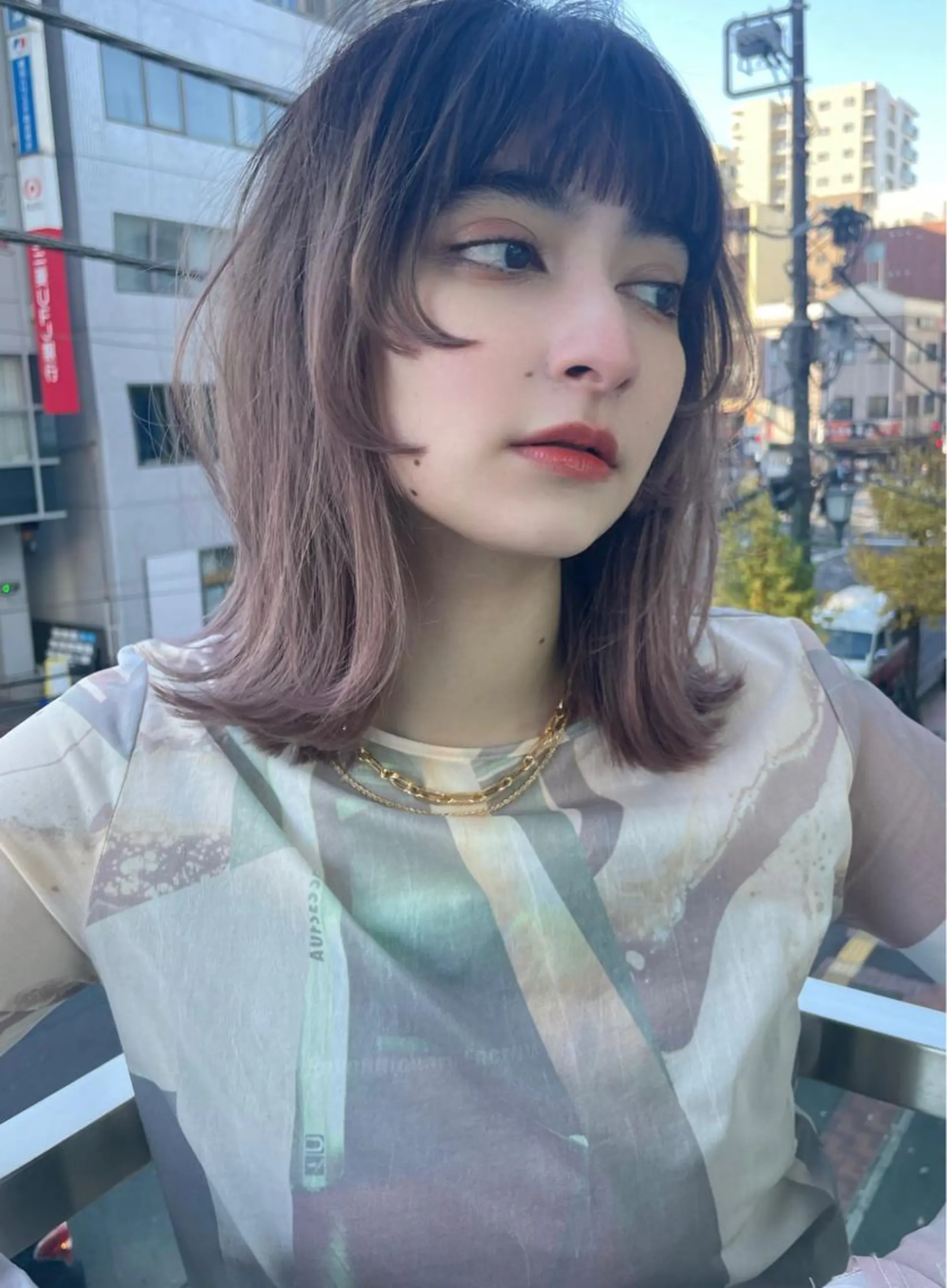 ミディアム レイヤー縮毛矯正 ささきすずね💗のヘアスタイル