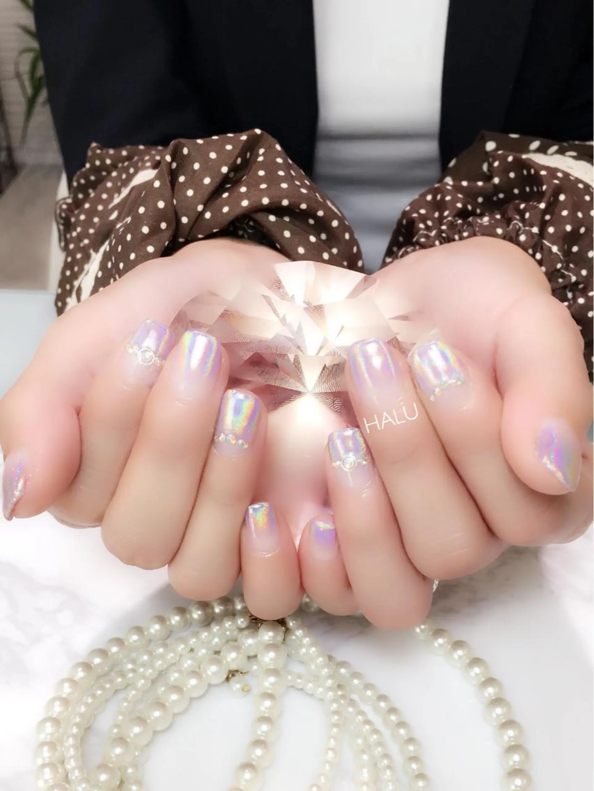 ネイル グラデーション キラキラネイル HALU ハルのネイルデザイン