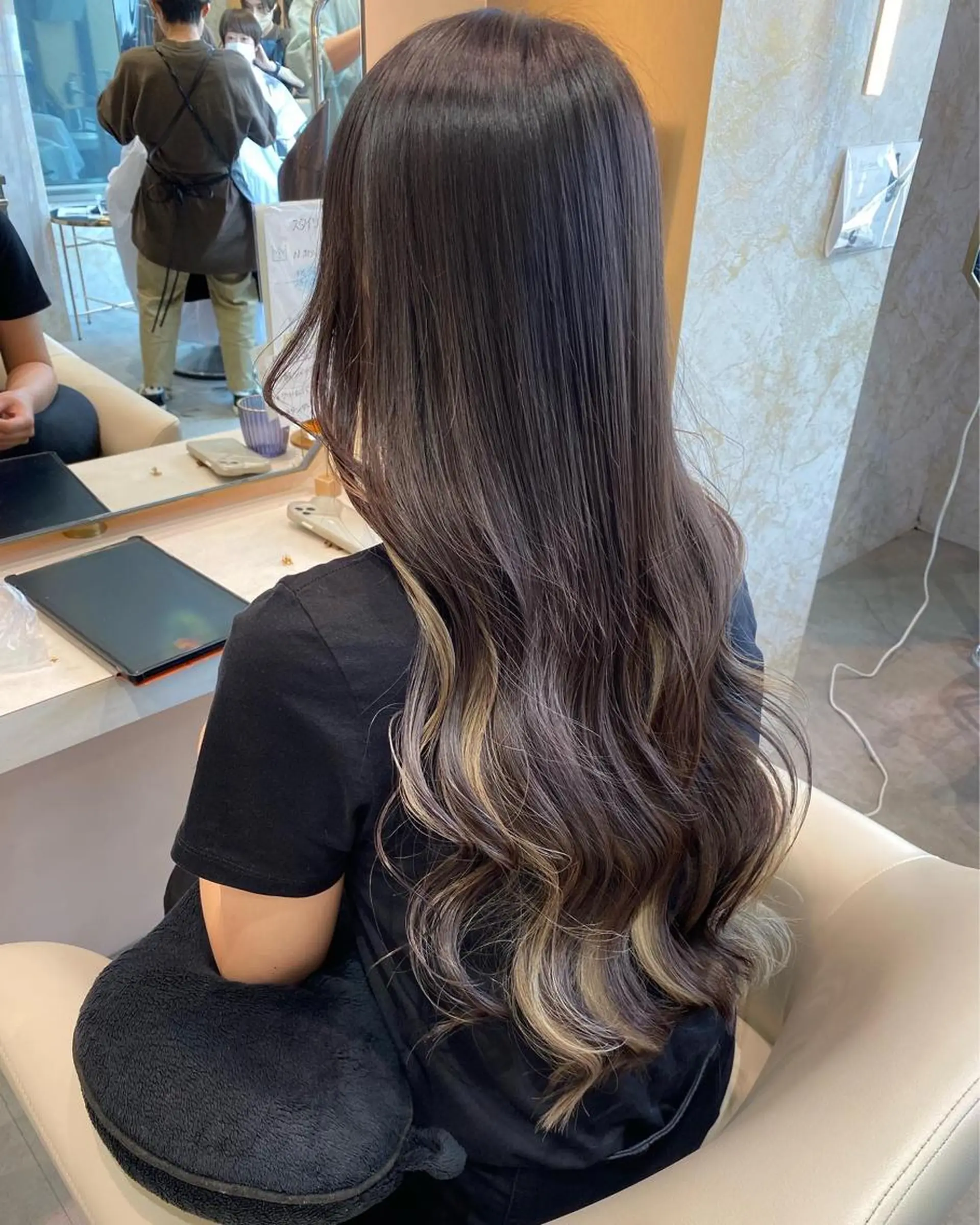 ロング カラー 店長/mao/ 前髪/顔周りカットのヘアスタイル