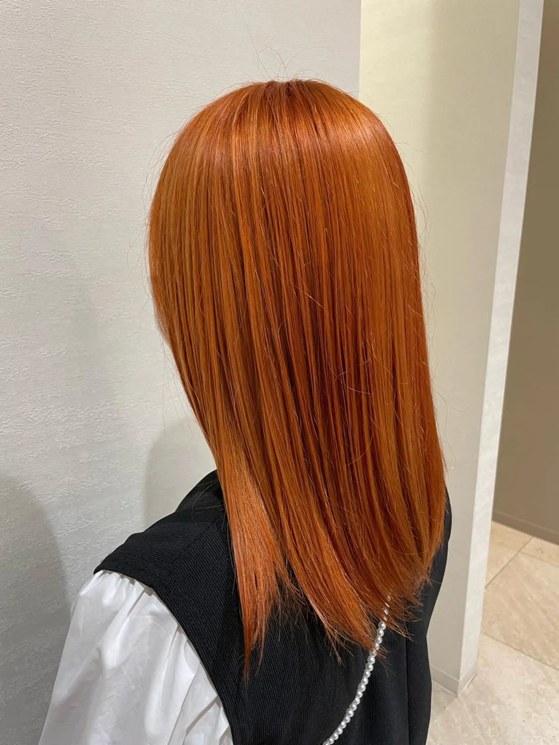 ロング カラー カシス オレンジ AGU 三条店 林　雄のヘアスタイル