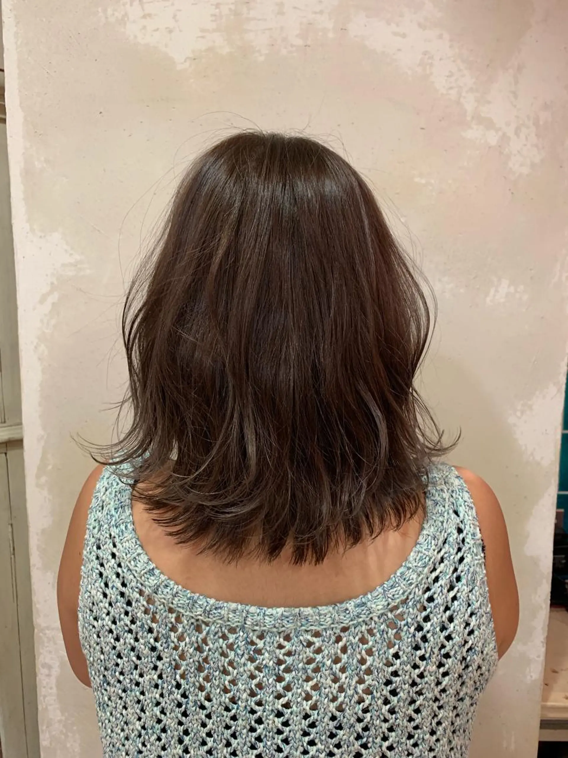 ミディアム カラー アッシュ ベージュカラー 森 早希絵のヘアスタイル