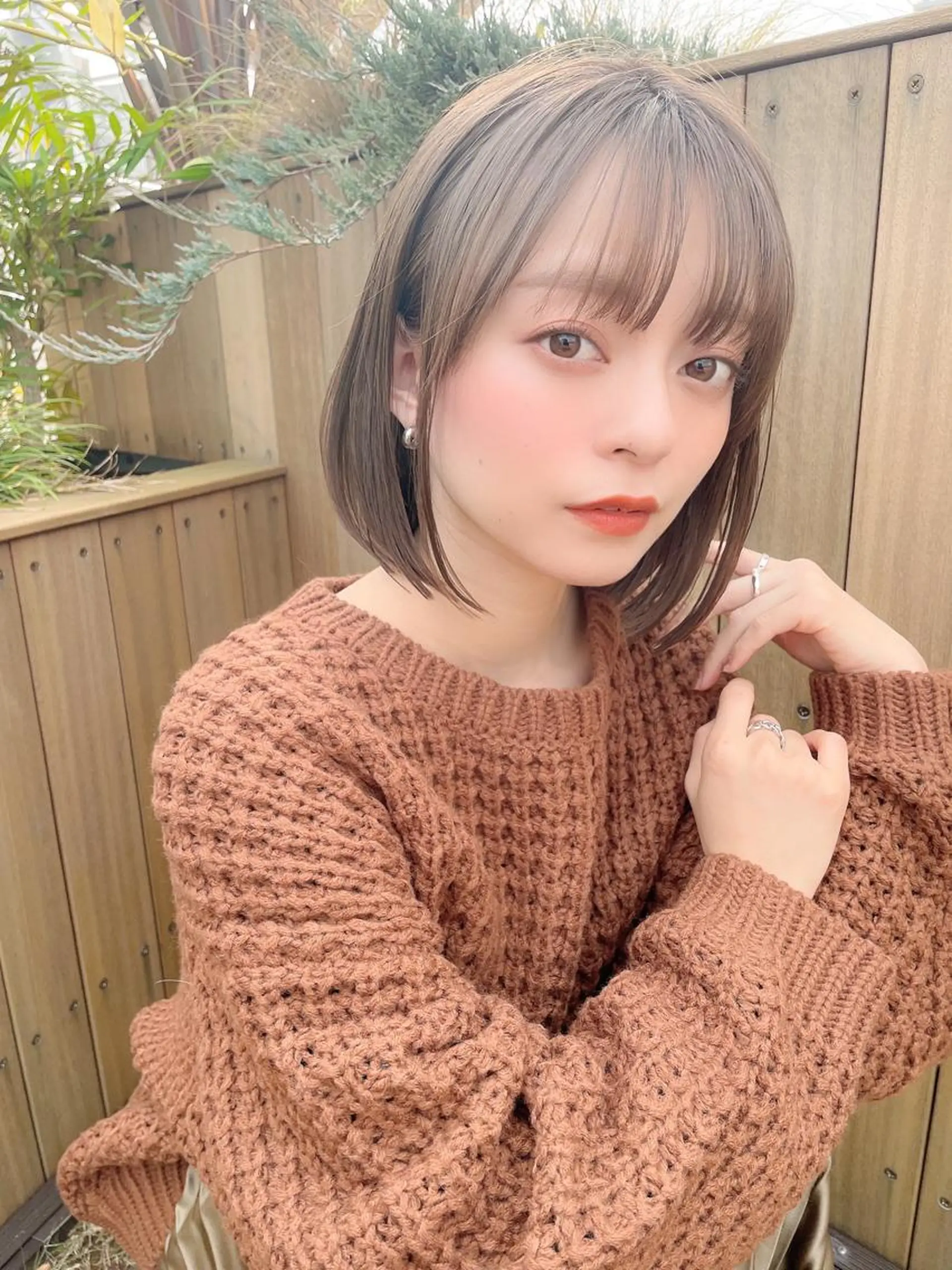 ショート カラー パーマ 切りっぱなしボブ ボブ 大人かわいい💍🤍 ボブ/ショートボブのヘアスタイル