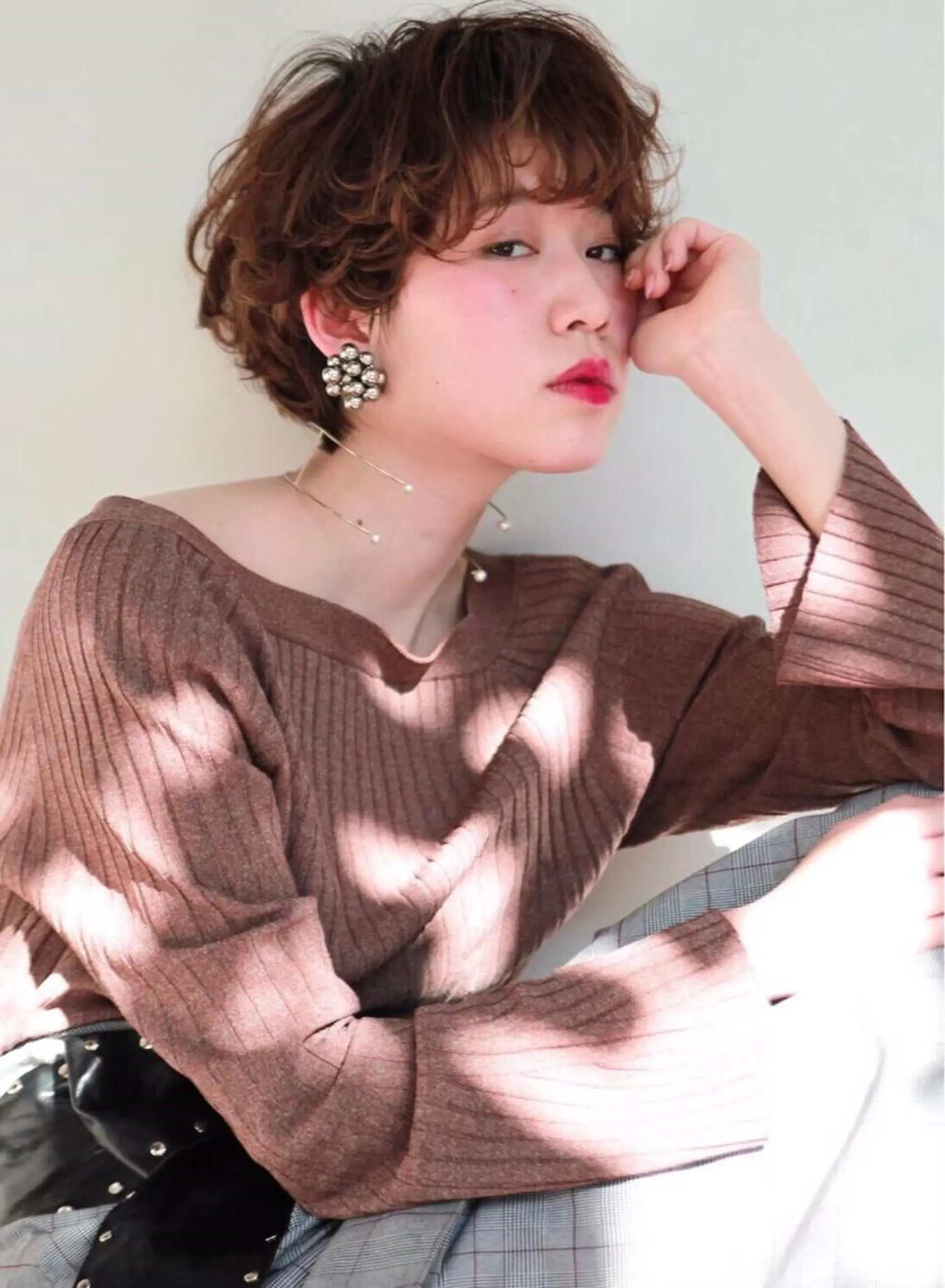 ミディアム カラー パーマ ヘアアレンジ メンズ キッズ ネイル マツエク・マツパ EnBlesS西宮 マンツーマン神道有基のヘアスタイル