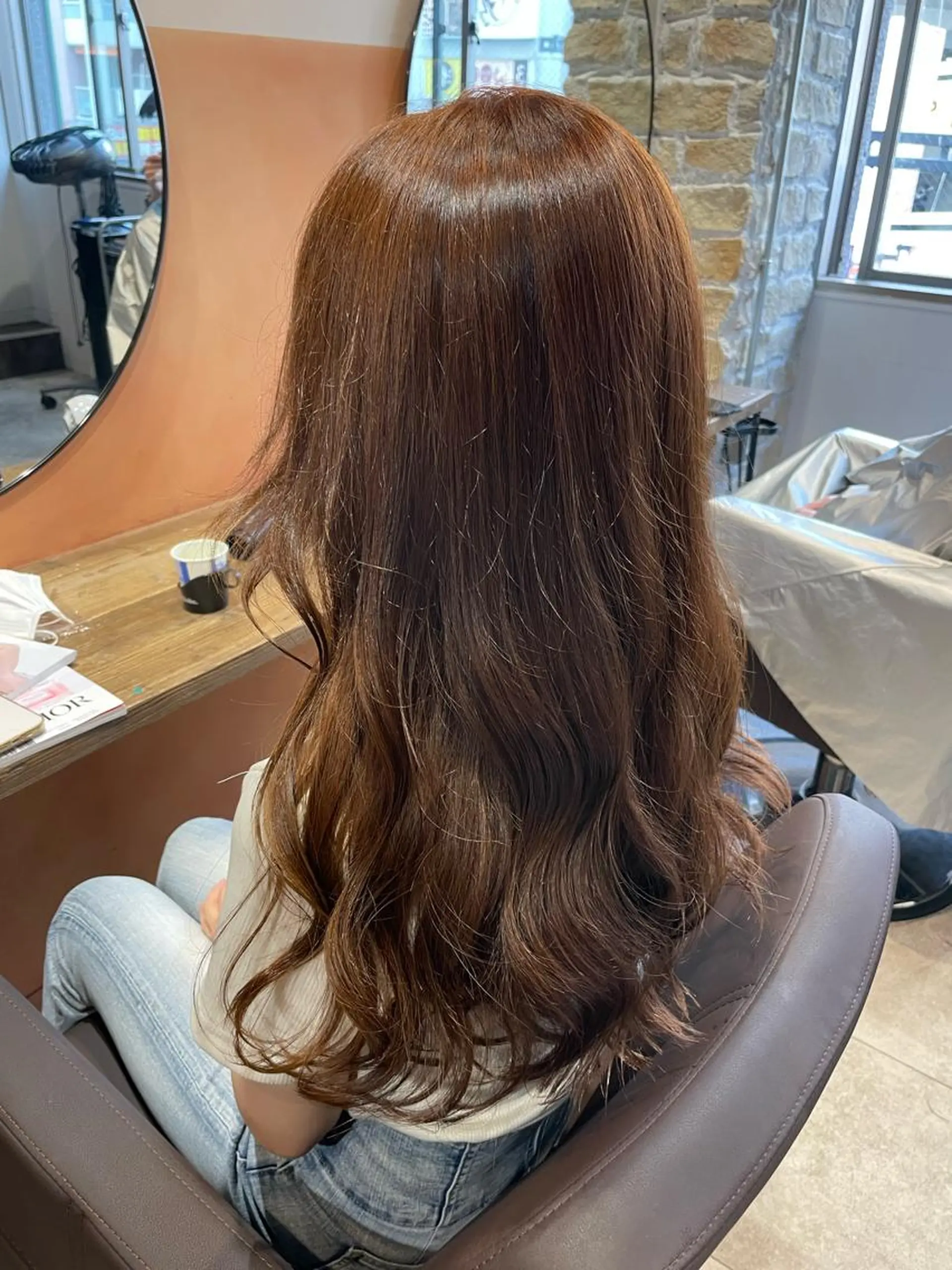 ロング カラー ベージュカラー ブリーチ ブリーチなしカラー オレンジ オレンジベージュ カット ヘアカラー トリートメント 💐パーソナルカラー /市橋加菜💐のヘアスタイル