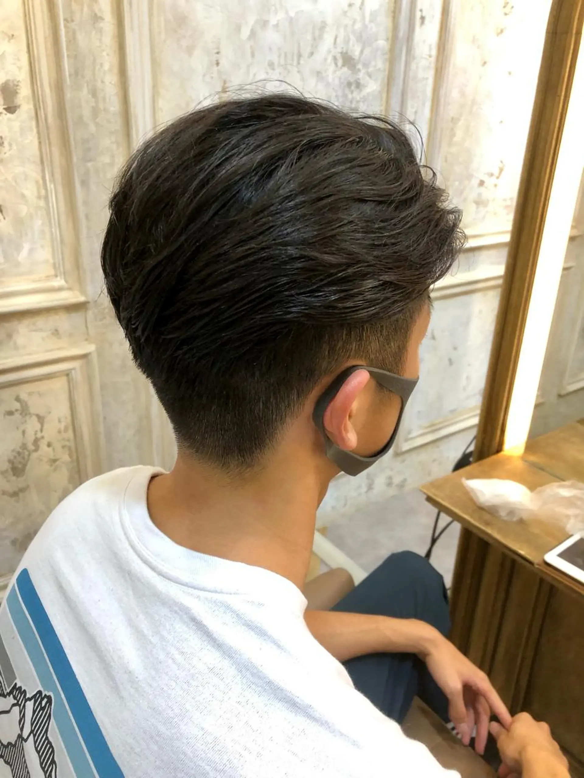 ショート メンズ ツーブロック 刈り上げ かきあげバング セン北徒歩５分 キシタクのヘアスタイル