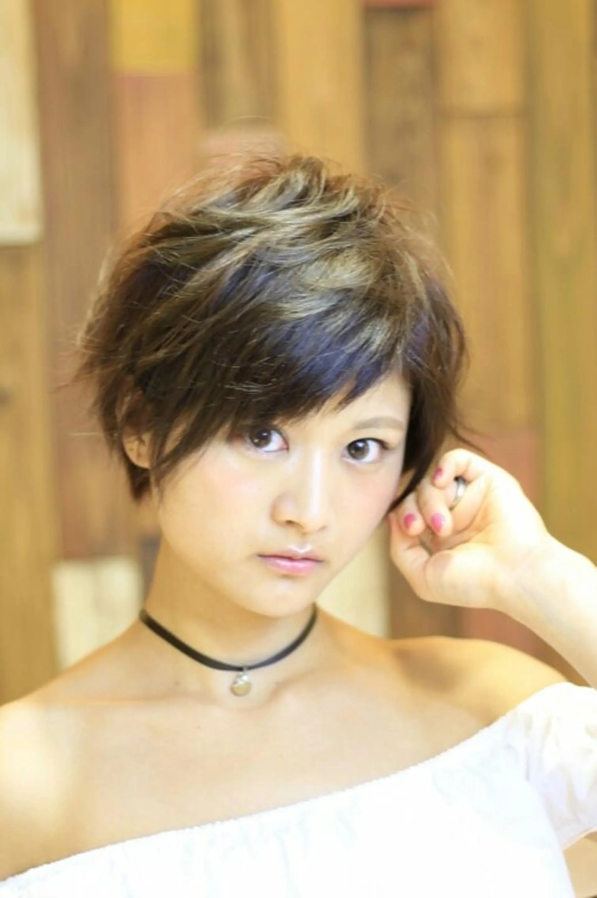 ショート カラー パーマ ショートヘア 小顔カット スタイル 相模大野のヘアスタイル