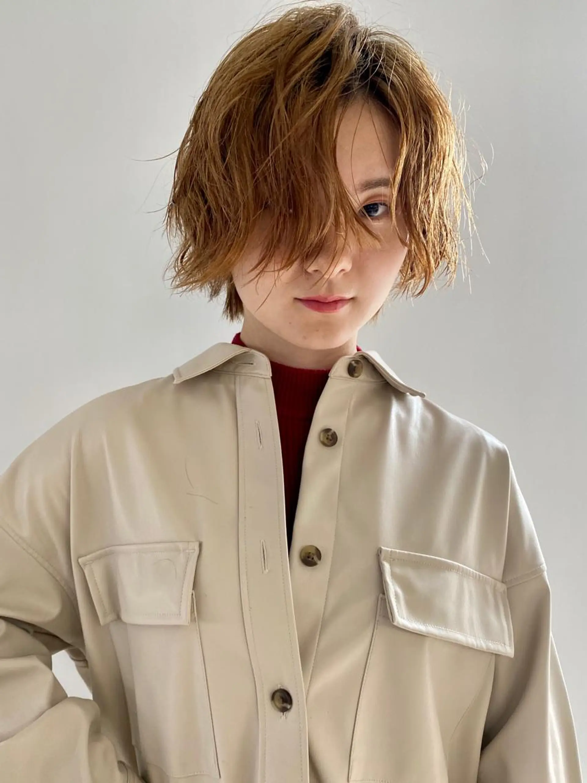 ショート カラー パーマ ヘアカラー トリートメント KOOKI スティードトーキョーのヘアスタイル