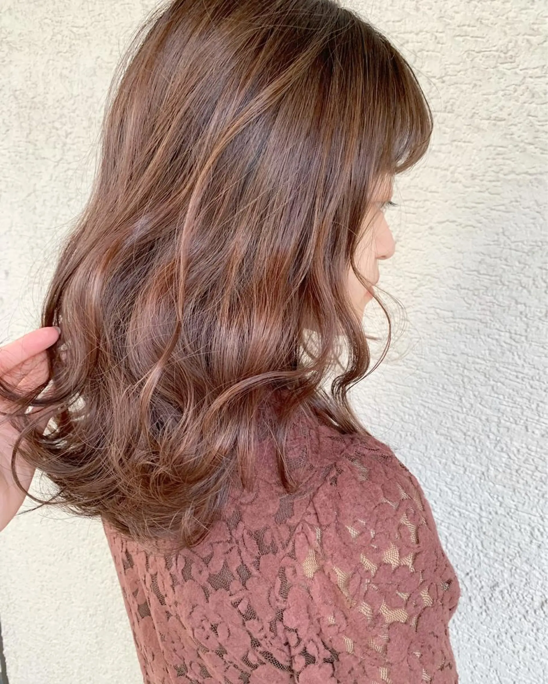 ミディアム カラー 艶髪・酸性ストレート フリツのヘアスタイル