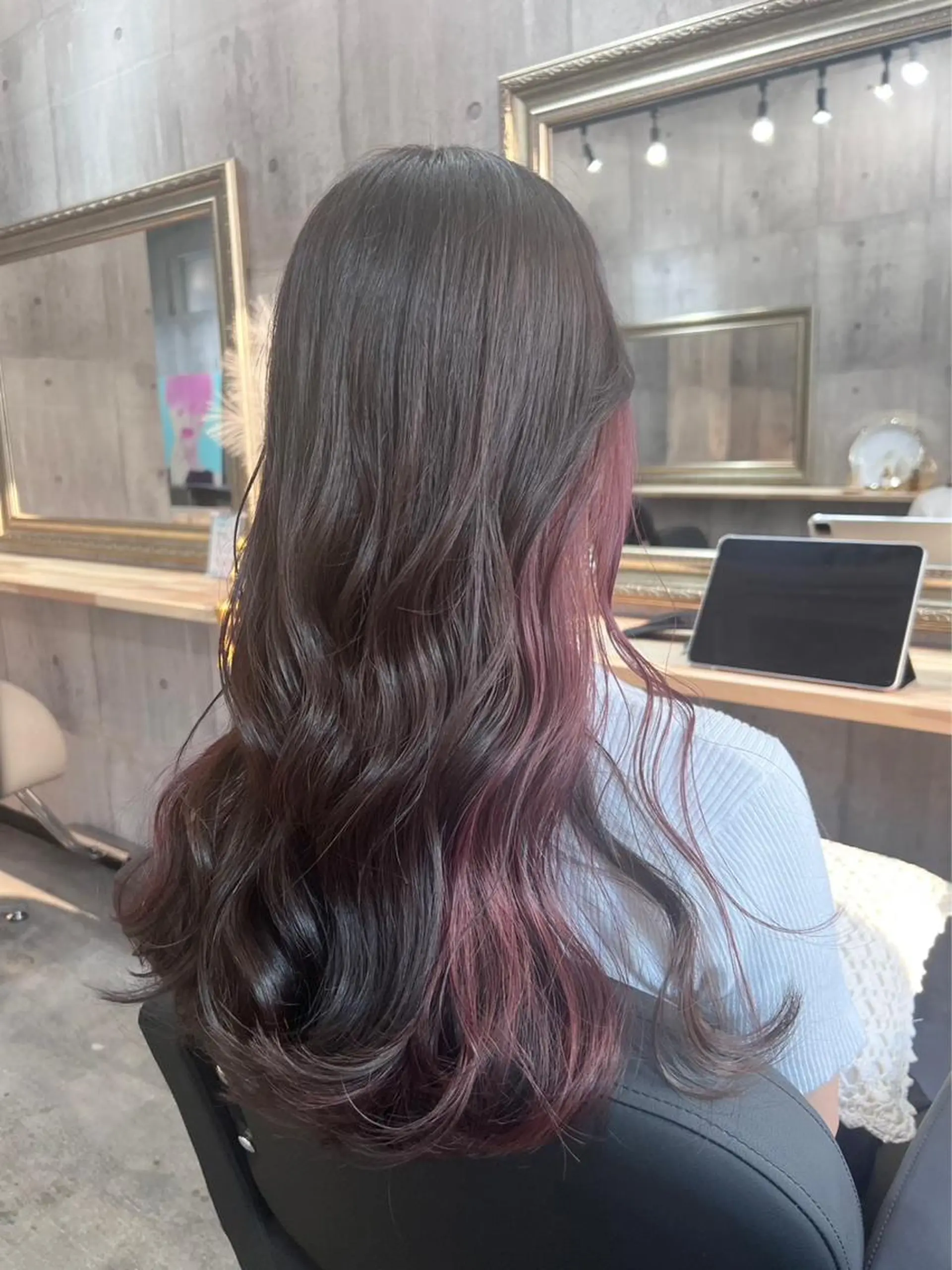 ロング カラー カット ヘアカラー トリートメント Sunny side 大名   RIOのヘアスタイル