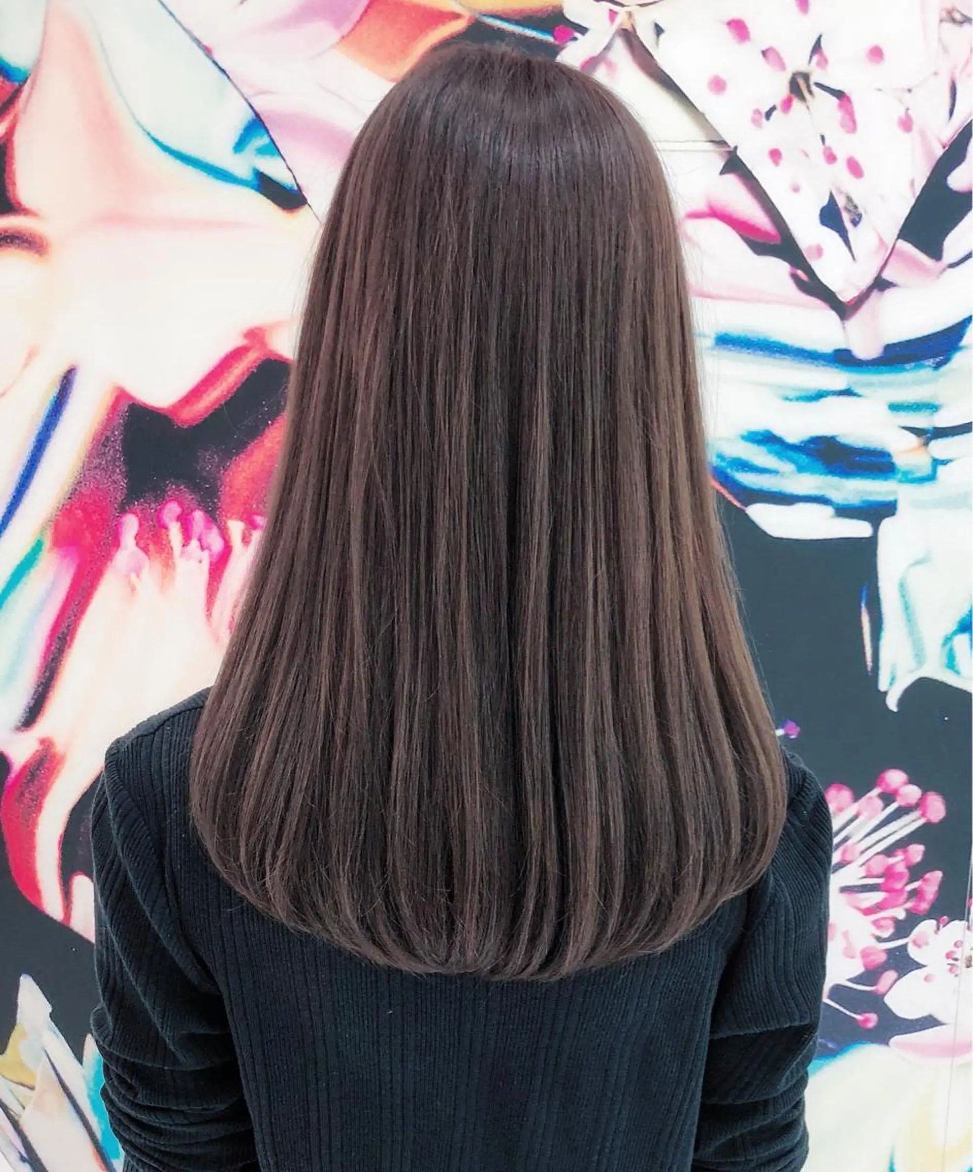 セミロング パーマ セミロングパーマ ストレートパーマ nex the salon vlow所属・趙 英来のヘアスタイル