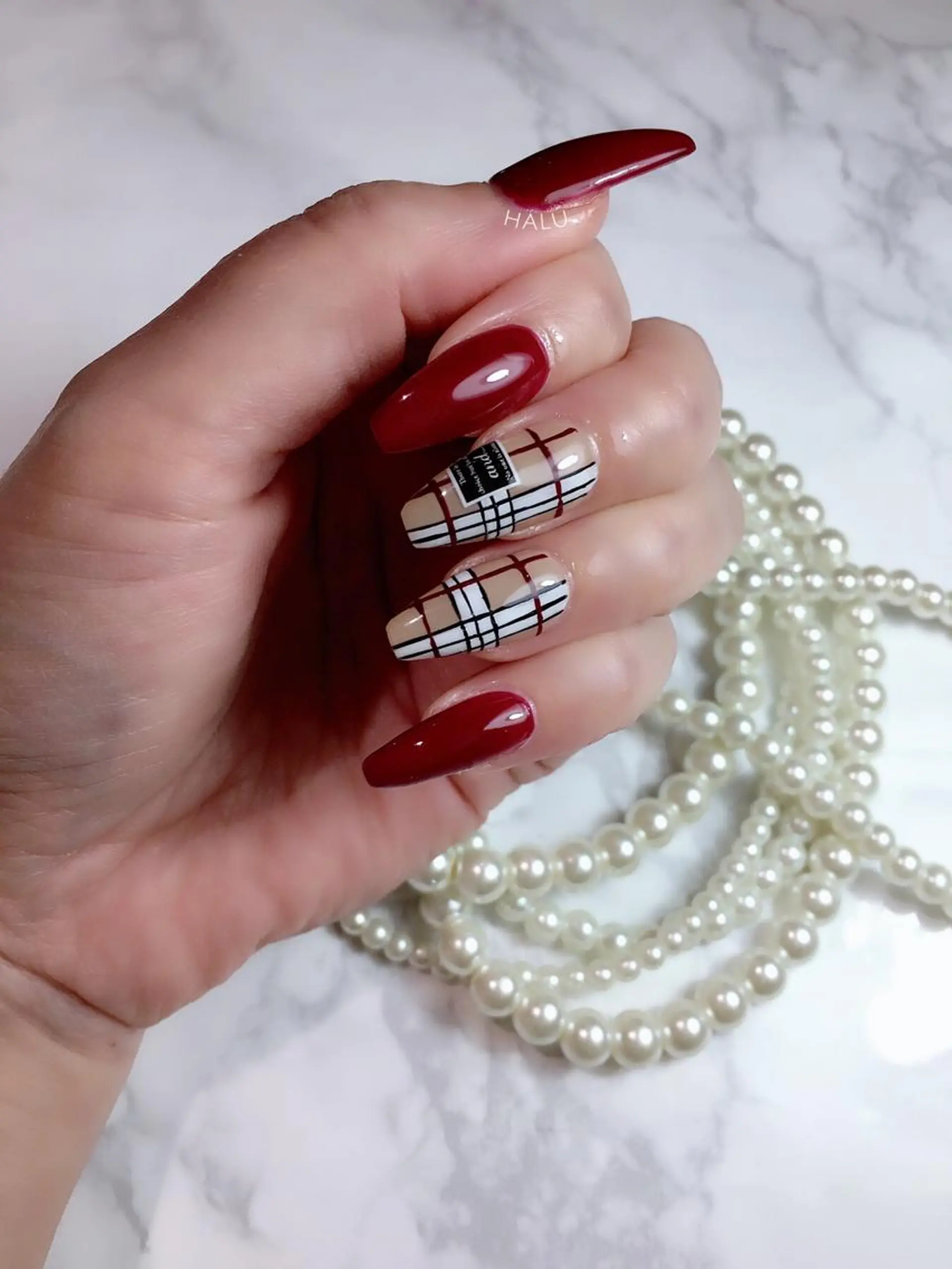 ネイル ボルドー HALU ハルのネイルデザイン