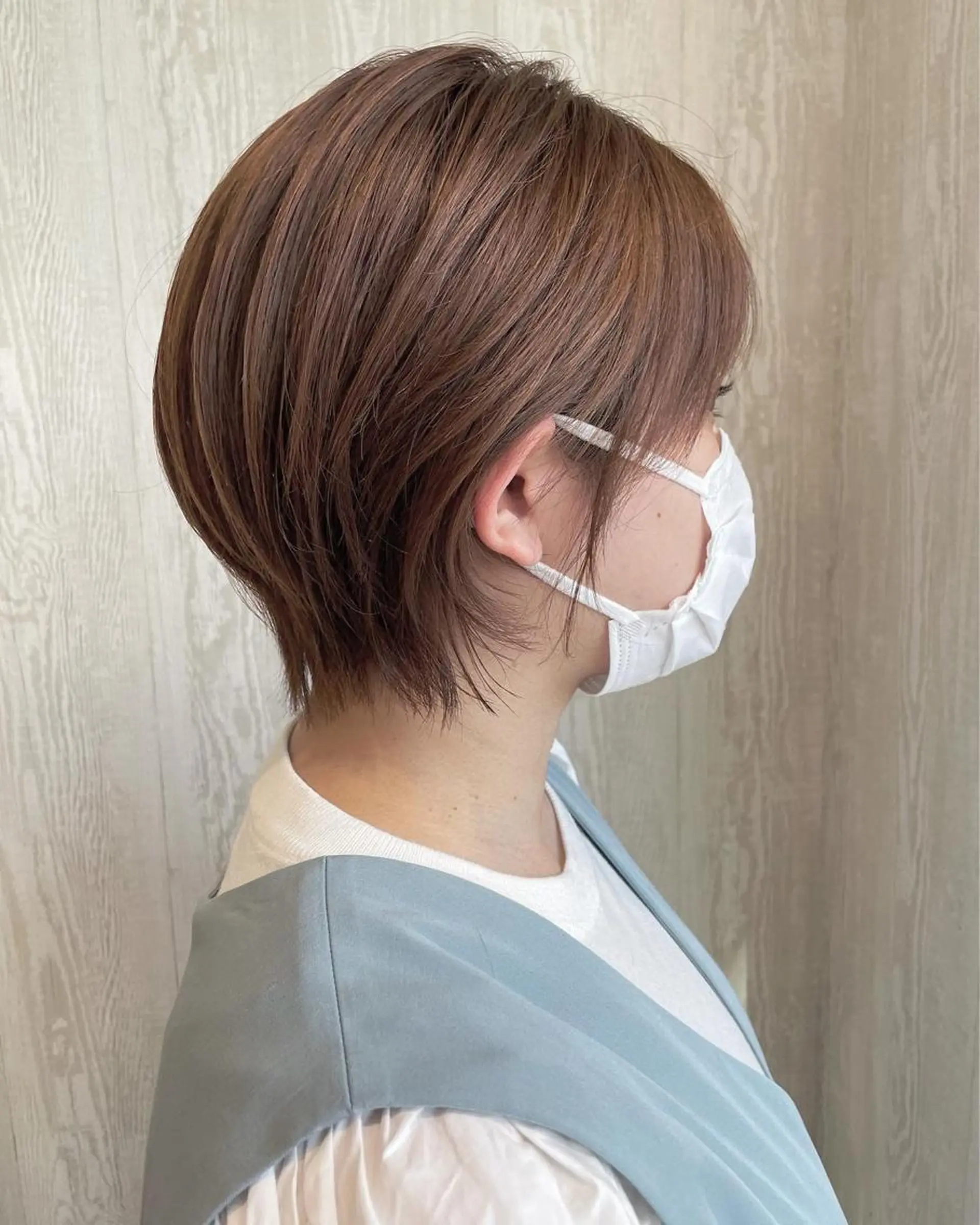 ショート カラー アッシュ ブラウンカラー キャラメルブラウン 透明感カラー 外国人風カラー カット ヘアカラー トリートメント 河合秀明/ショート /ボブ/レイヤーのヘアスタイル