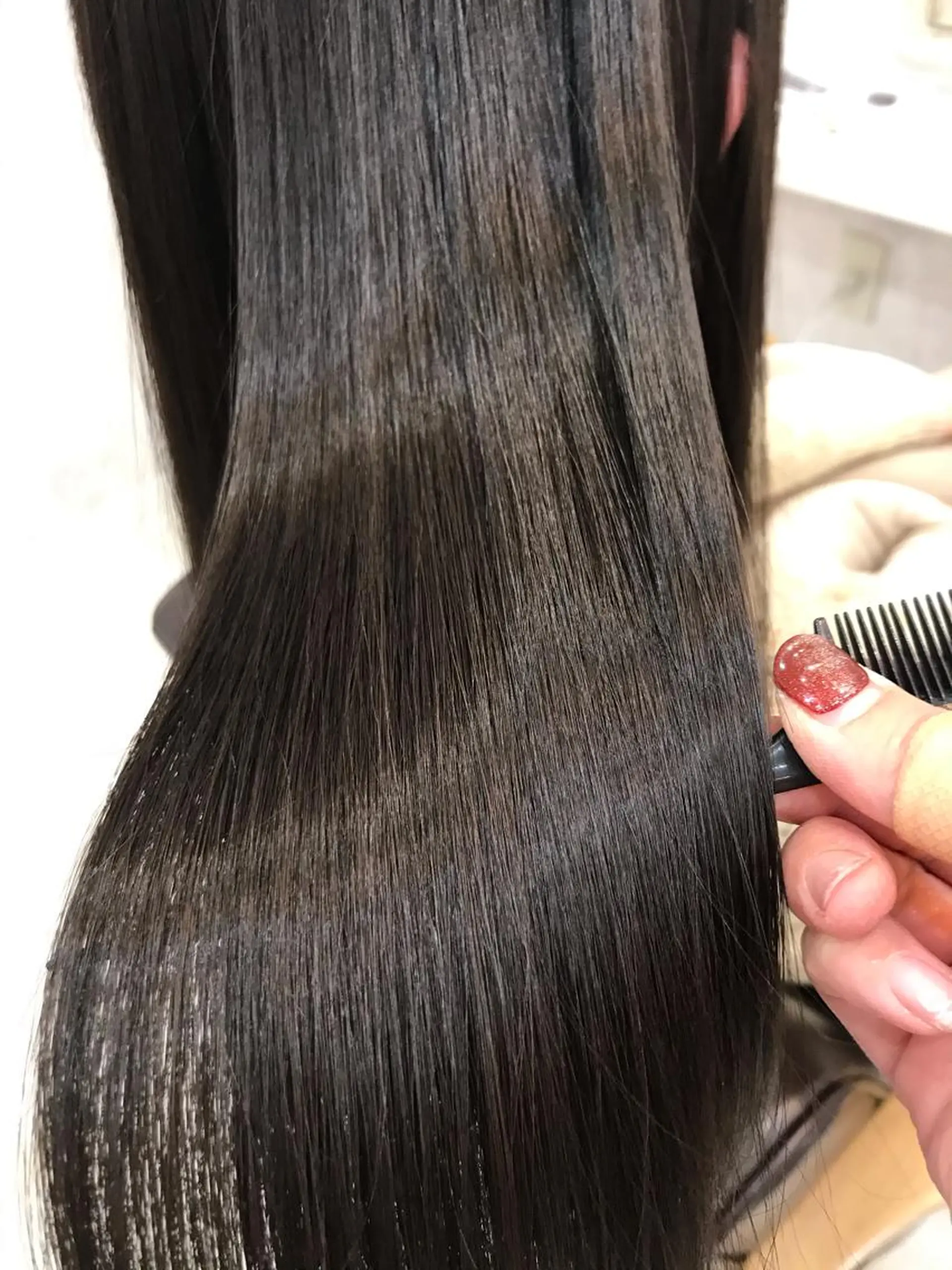 セミロング 縮毛矯正 LaFonte due所属・野澤 朱里のヘアスタイル