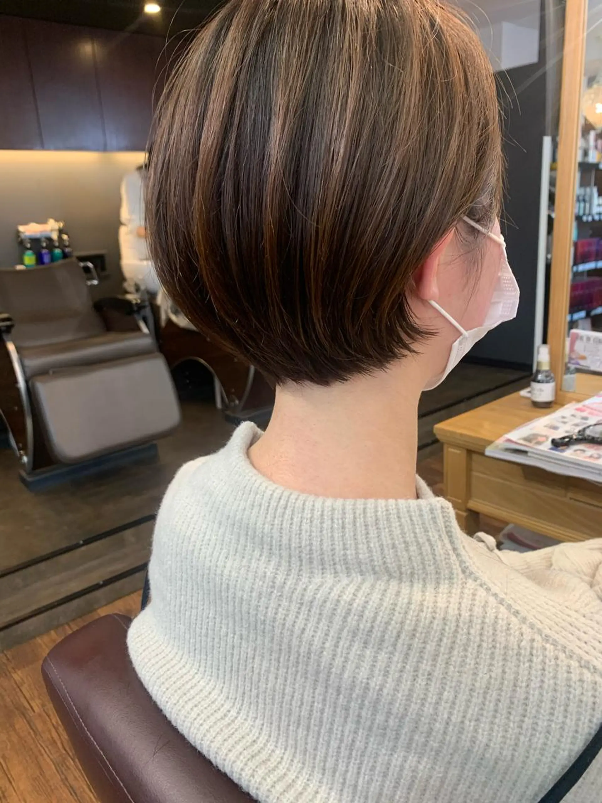 ショート カラー 縮毛矯正/ショート/ レイヤー/畑中正敏のヘアスタイル