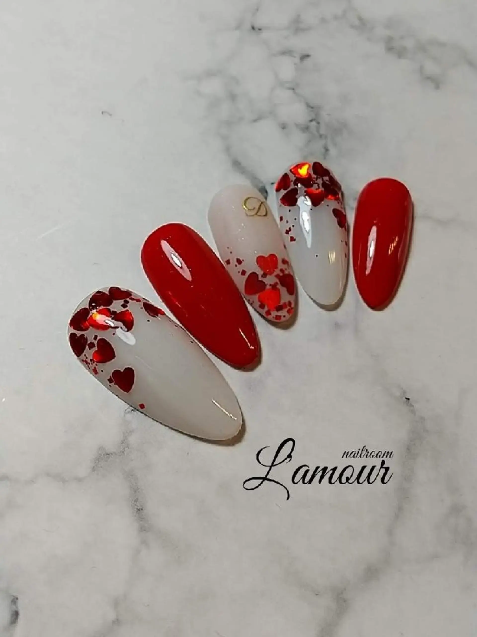 ネイル バレンタイン L'amour 吹田市のネイルデザイン