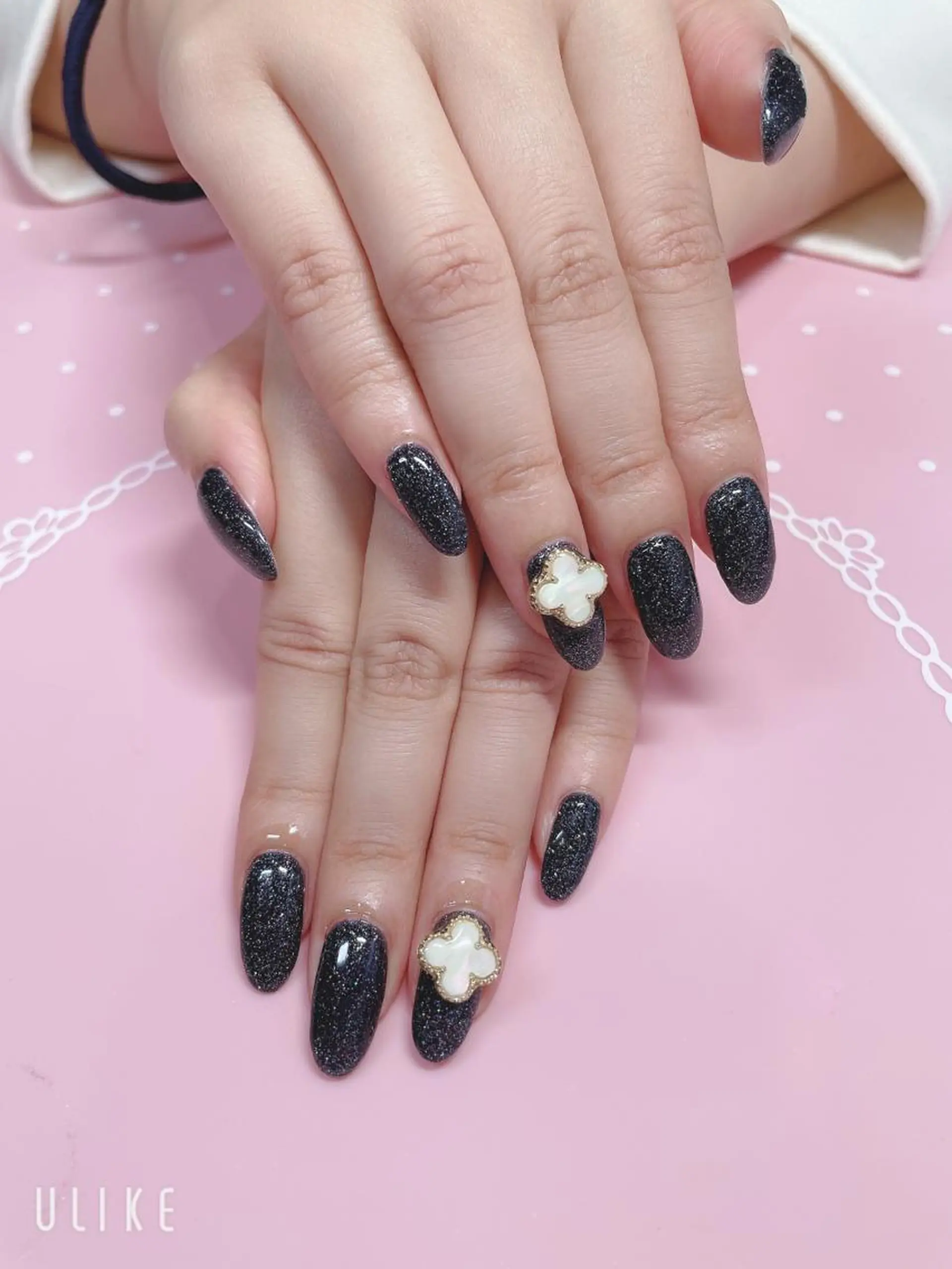 ミディアム ネイル フラッシュネイル ハンドネイル 《LB》ラブリエ Nail&eyeのマツエク・マツパデザイン