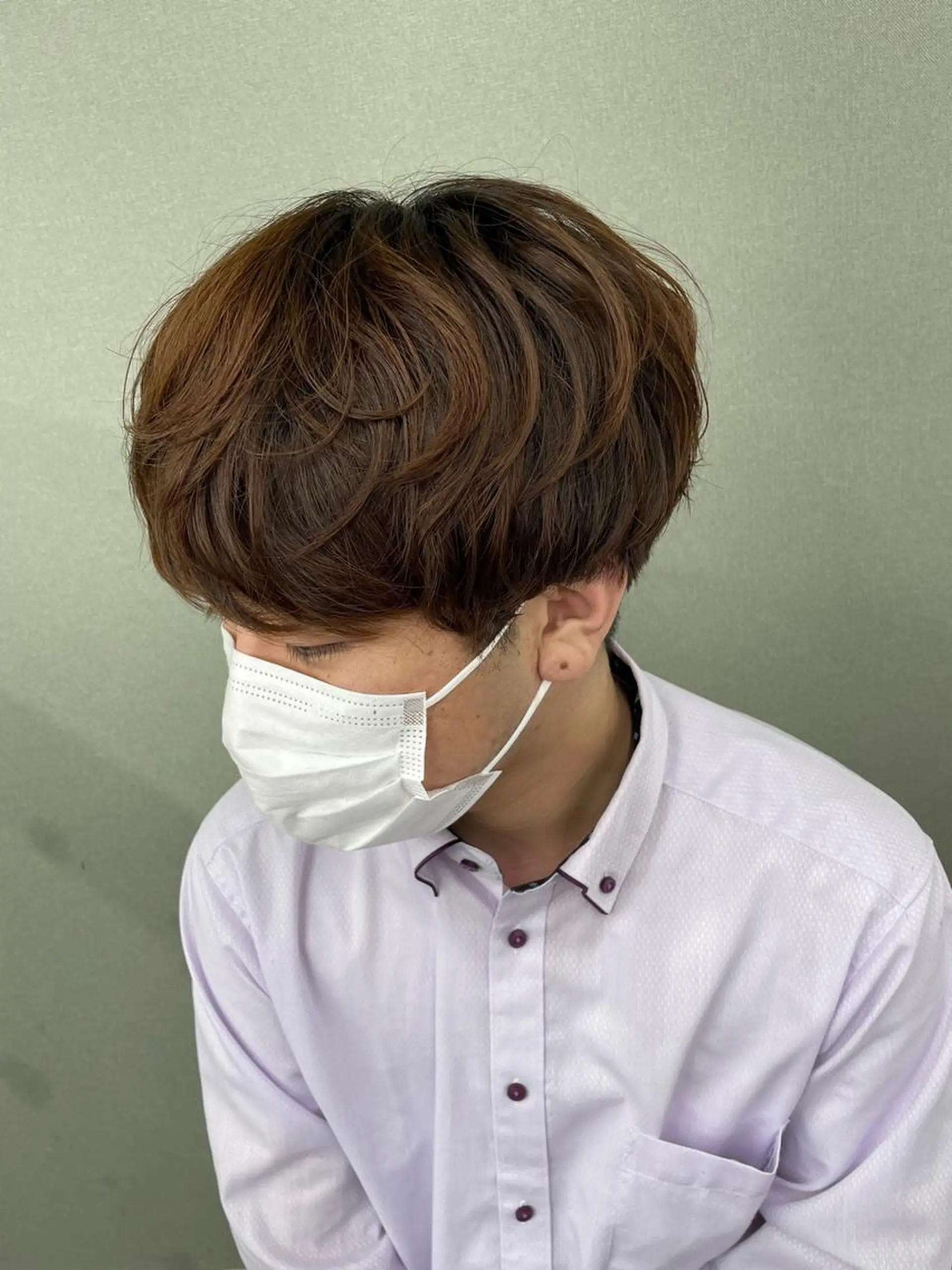 ショート カラー パーマ メンズ マッシュ メンズパーマ 🎀プルエクステ みまひかる🎀のヘアスタイル