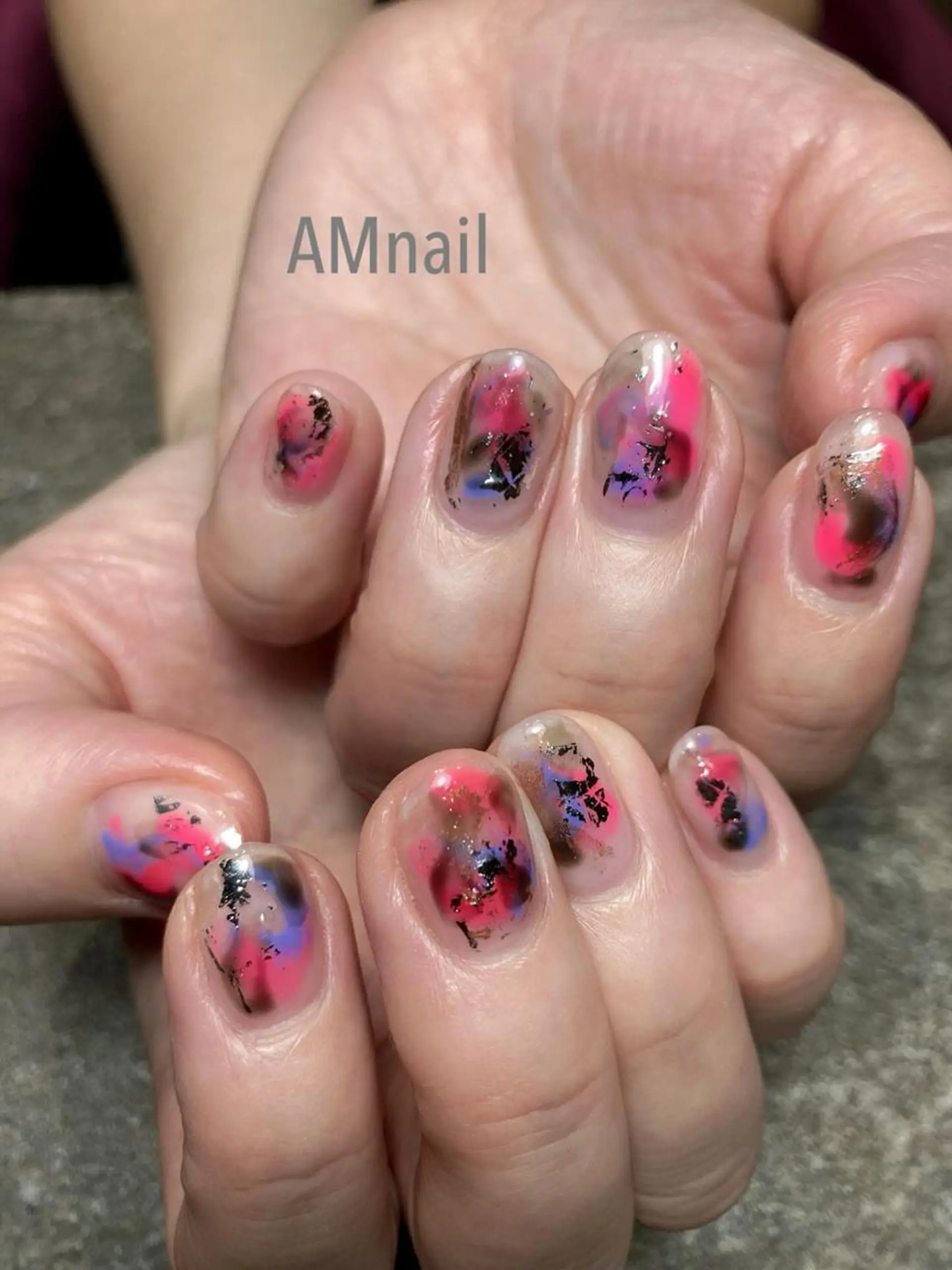 ネイル アートネイル 持ち込み ハンドネイル Am:nail 柏 SUE（スゥ）のネイルデザイン