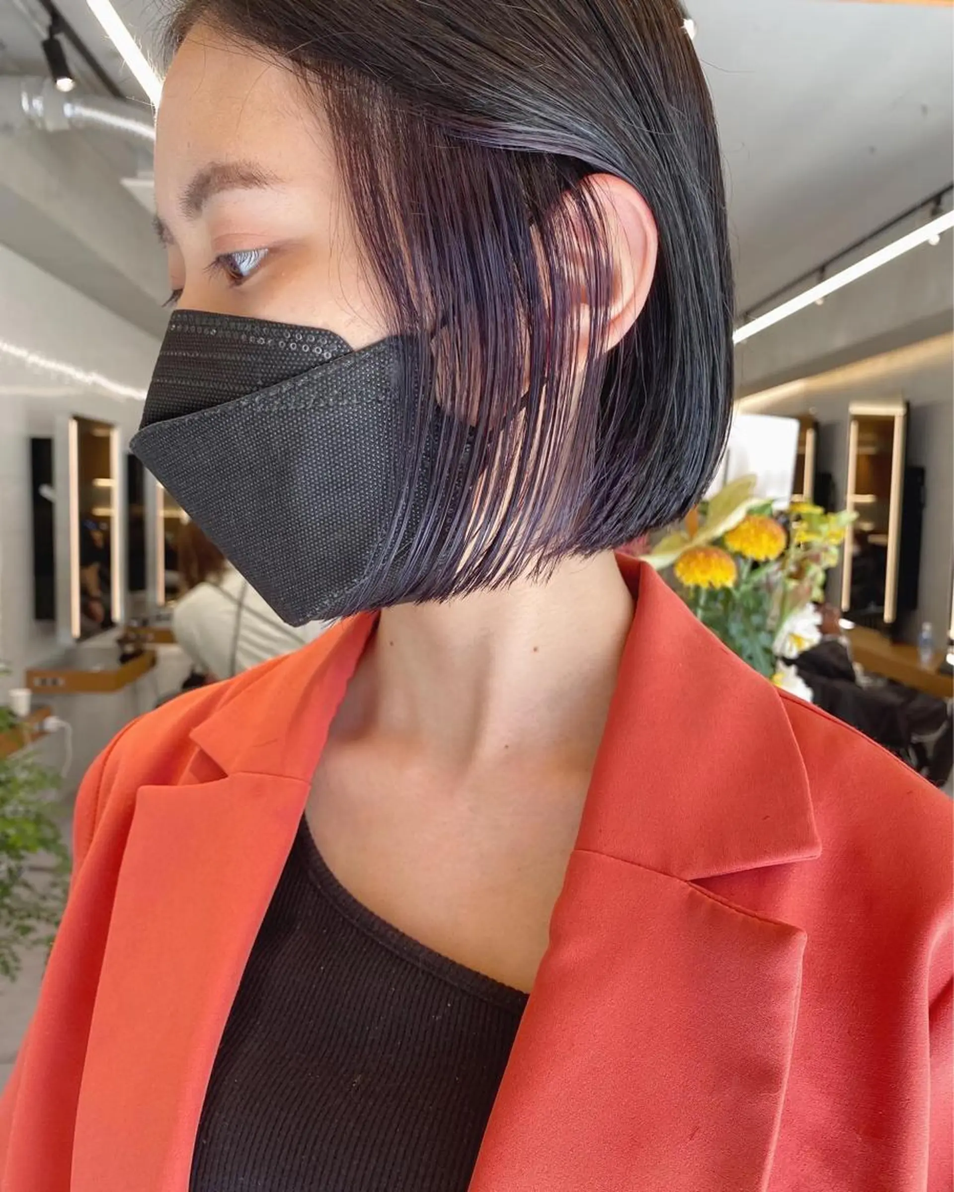 ショート カラー センターパート/ 暖色カラーayuのヘアスタイル