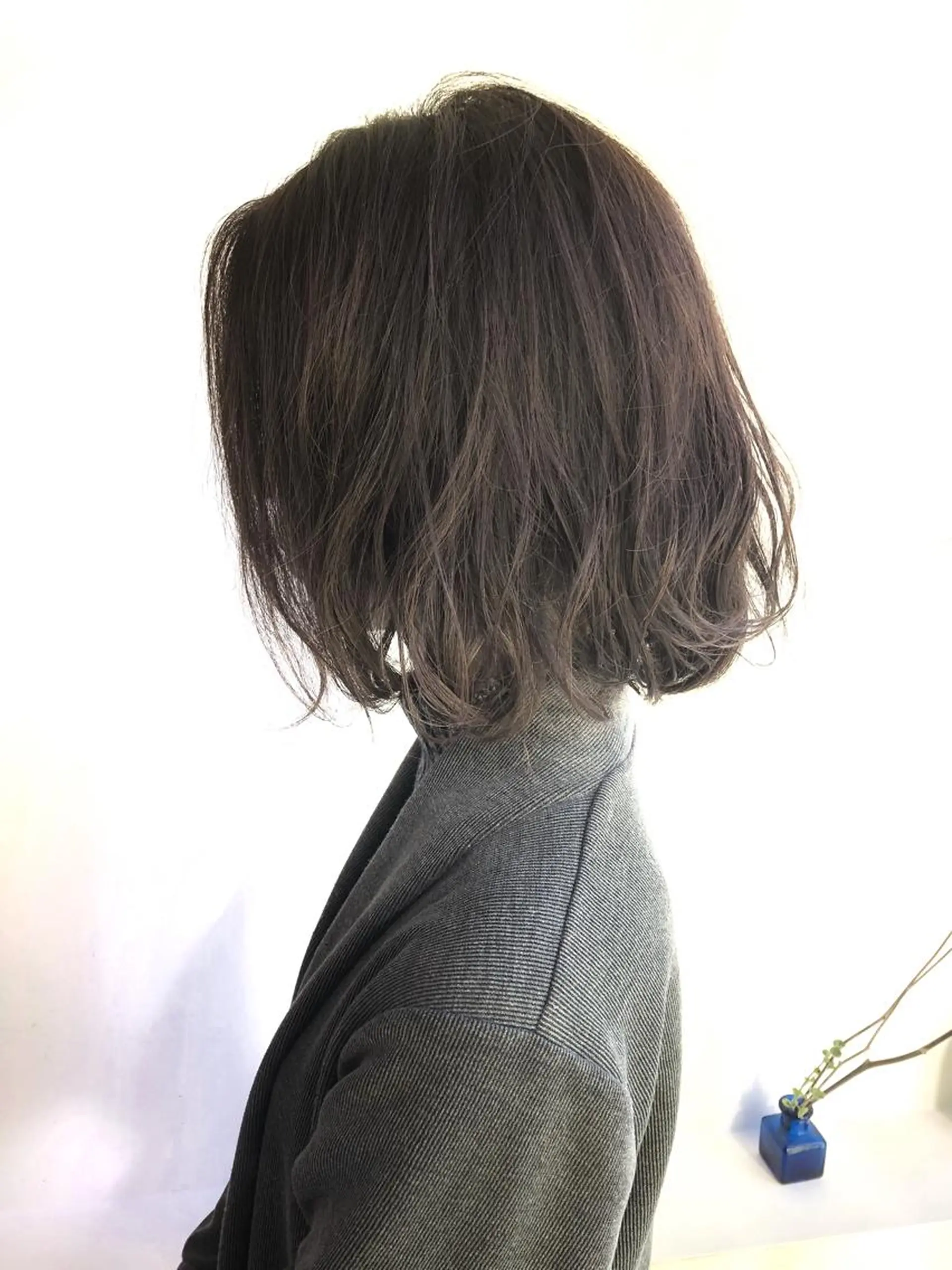 ミディアム カラー パーマ ミディアムパーマ 似合わせカット デジタルパーマ 徳本 駿太のヘアスタイル