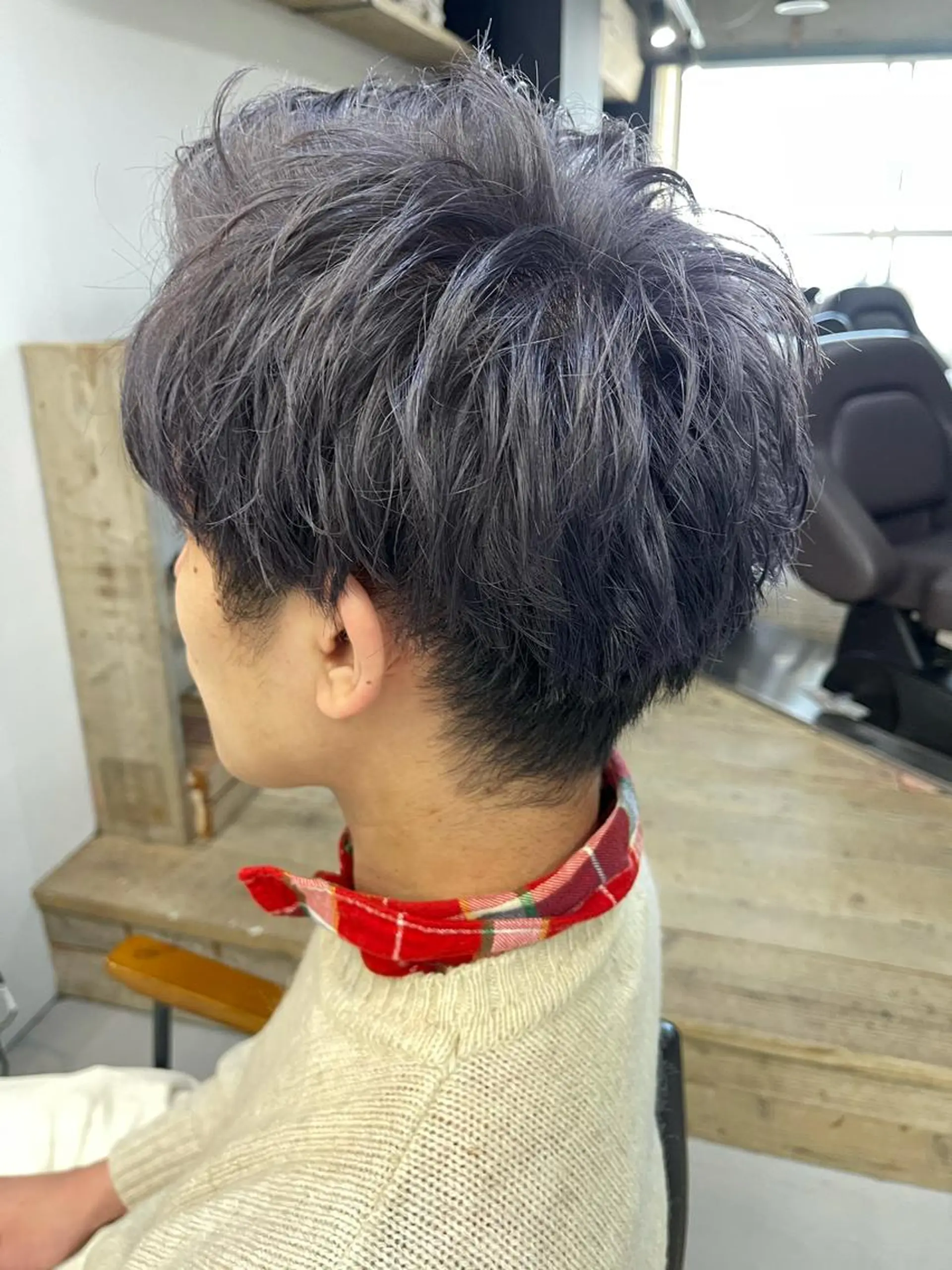 ショート カラー メンズ カット ヘアカラー 森本裕/オーナー/ スパイラルパーマのヘアスタイル