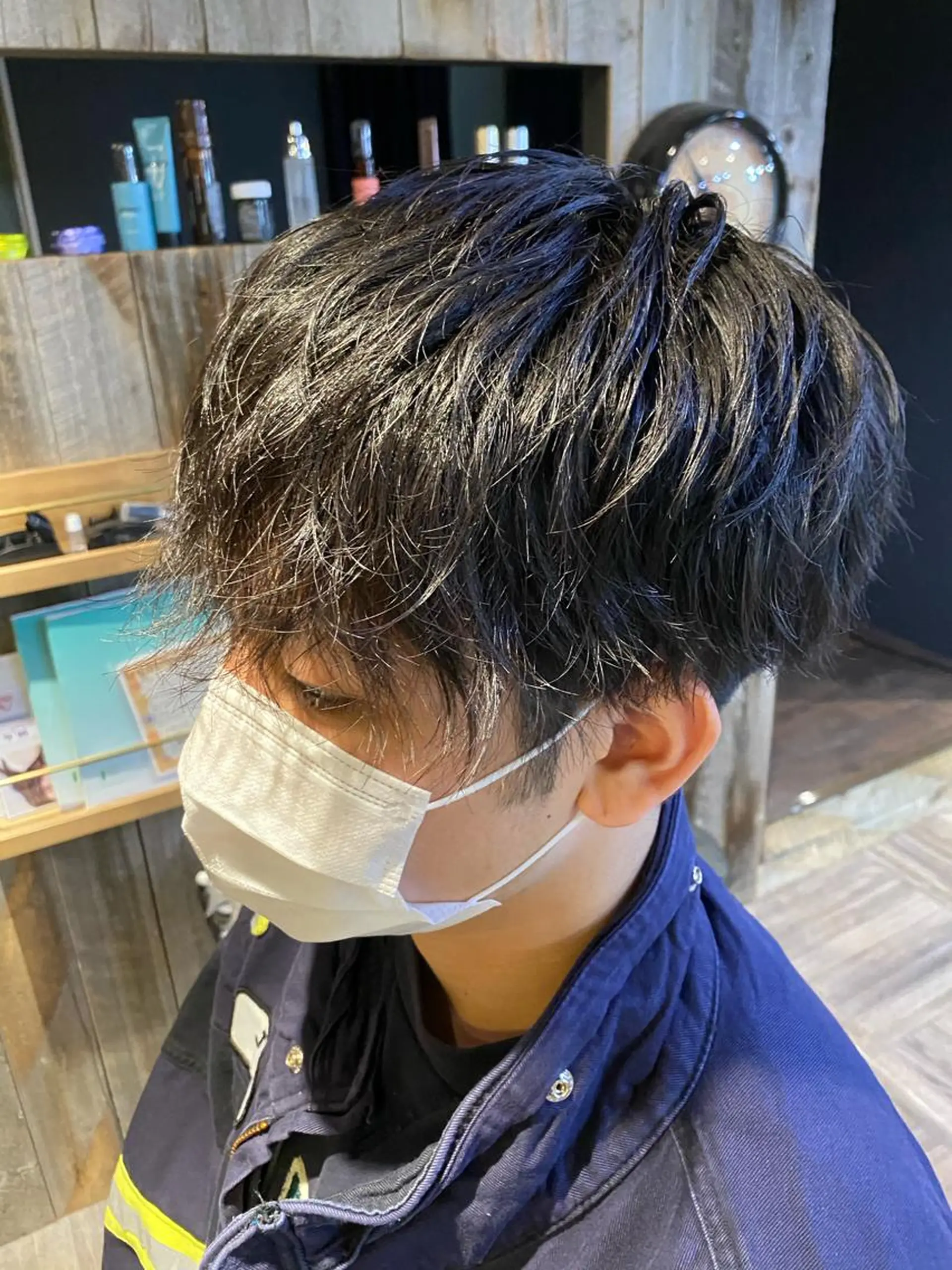 ショート パーマ メンズ マッシュ メンズパーマ ツイストスパイラルパーマ スパイラルパーマ カット パーマ 寳泉 章弘のヘアスタイル