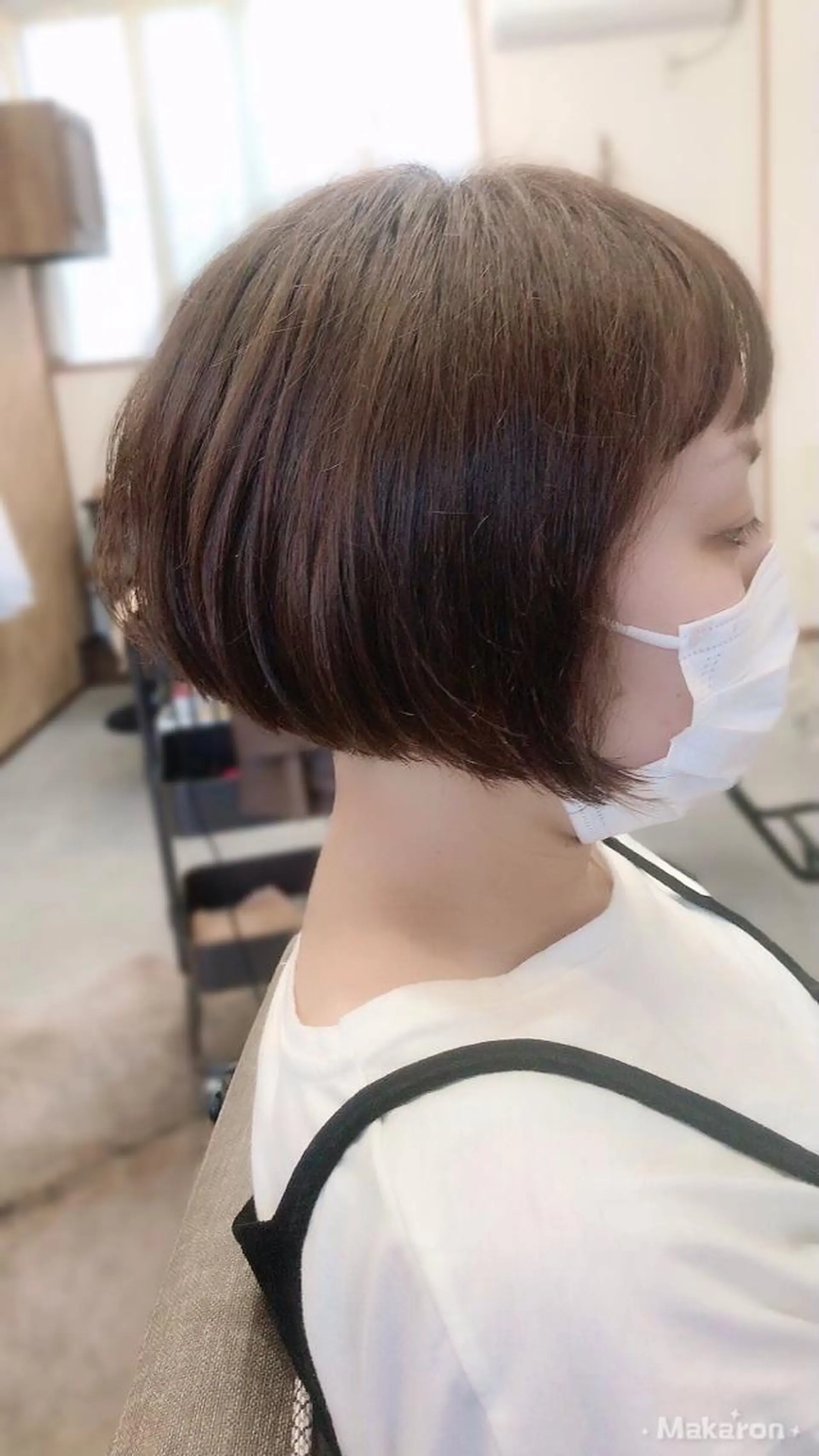 ショート カラー ケアカラー ボブ カット ヘアカラー トリートメント hair works raptureのヘアスタイル