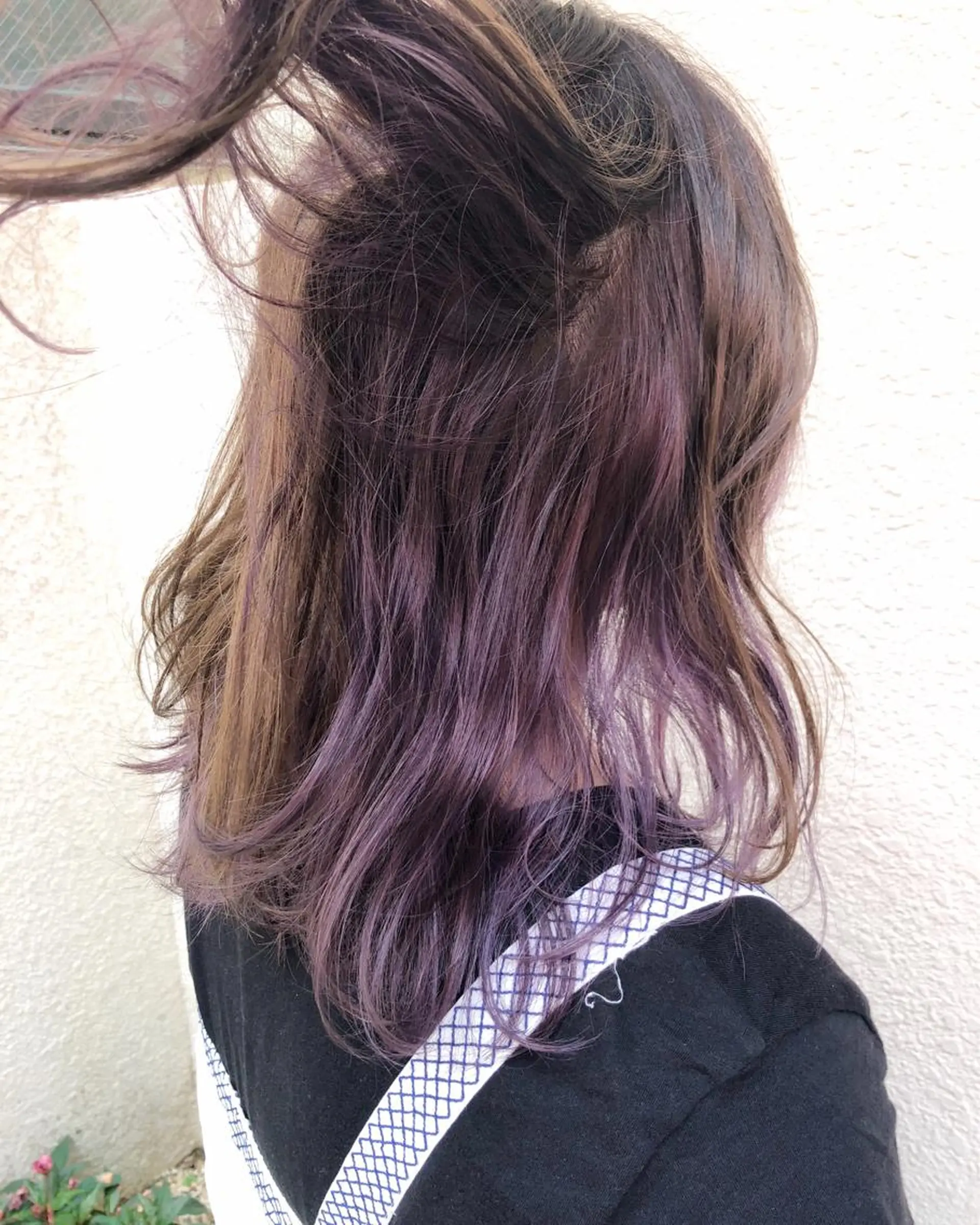 ミディアム カラー パーマ ヘアアレンジ 【白髪ぼかし 専門GBG】自由が丘のヘアスタイル