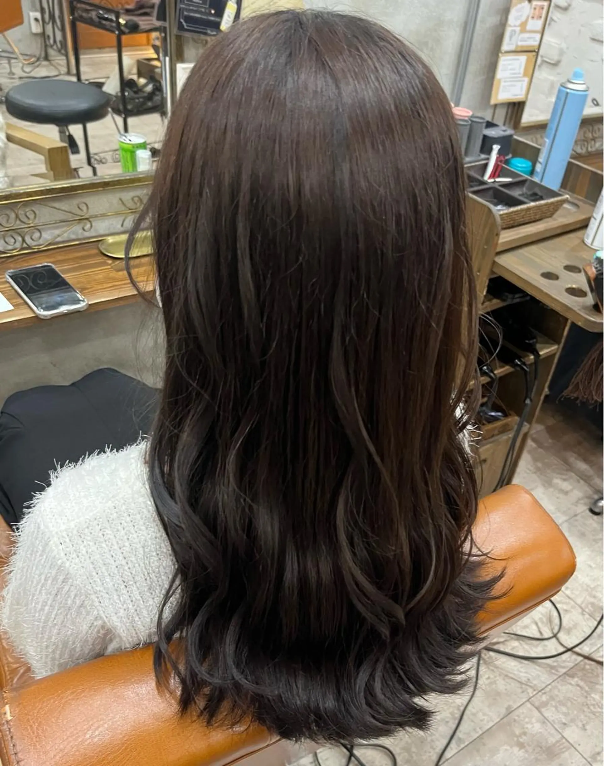 ロング カラー ブラウンカラー ダークブラウン トリートメント 艶髪/ハイトーン/ ヘアセット/モエノのヘアスタイル