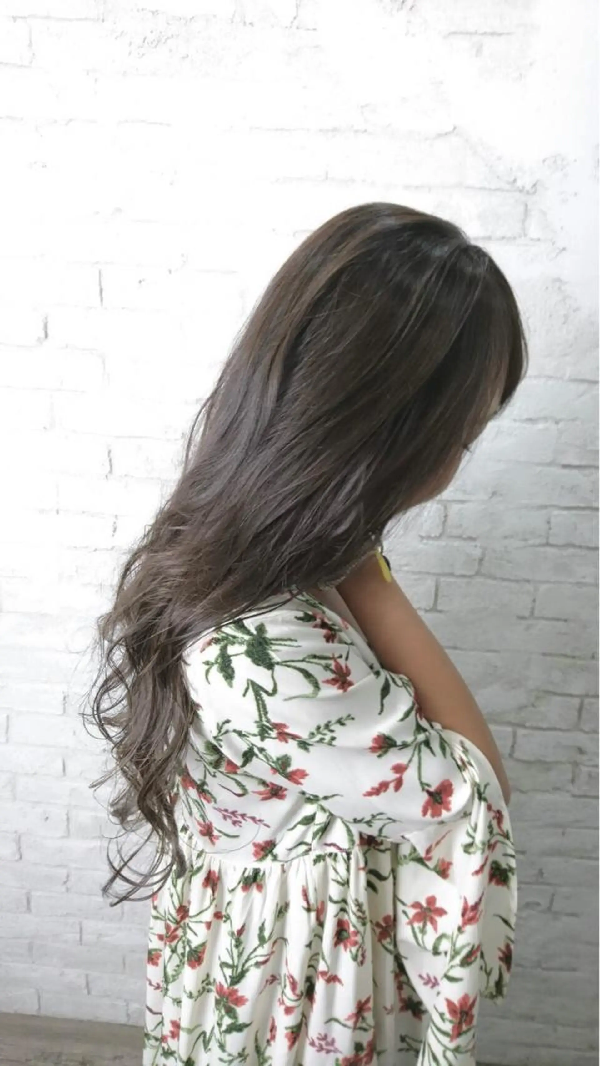 セミロング カラー パーマ ヘアアレンジ 韓国ヘア✨グレージュ カラーasamiのヘアスタイル