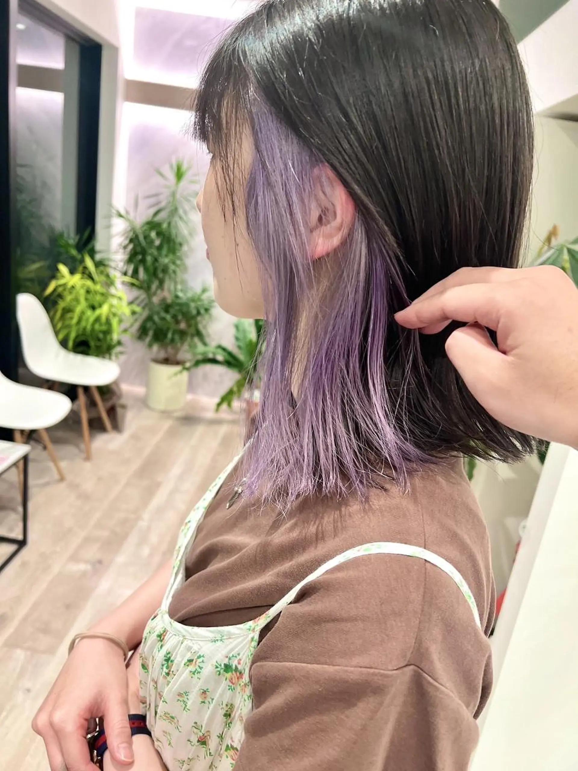 カラー ロング ハイトーンカラー トリートメント ＲＩＣＨＡＩＲ リシェイルのヘアスタイル