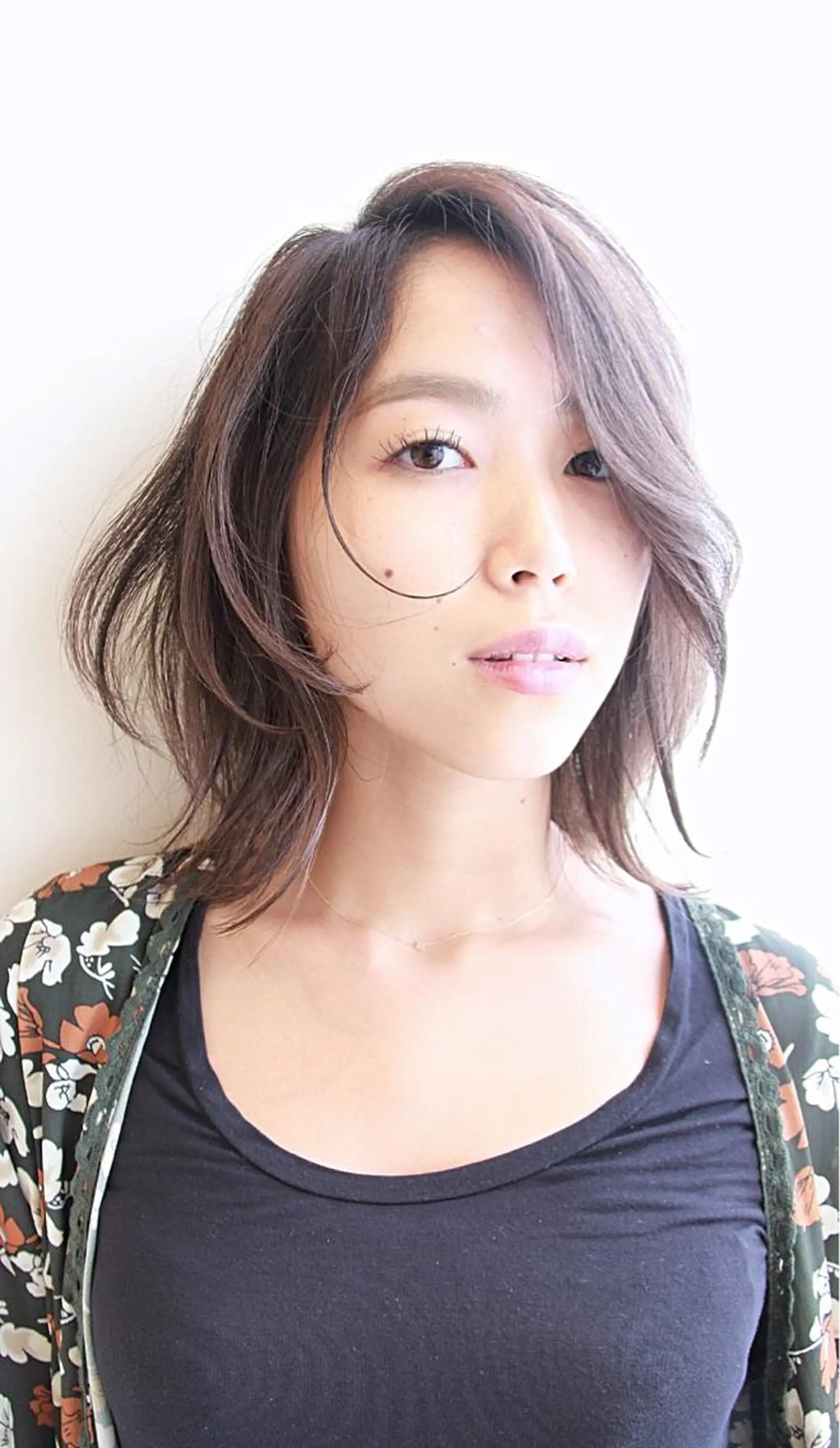 ミディアム カラー ヘアカラー トリートメント ブリーチ毛でもできる 髪質改善縮毛MIHOのヘアスタイル