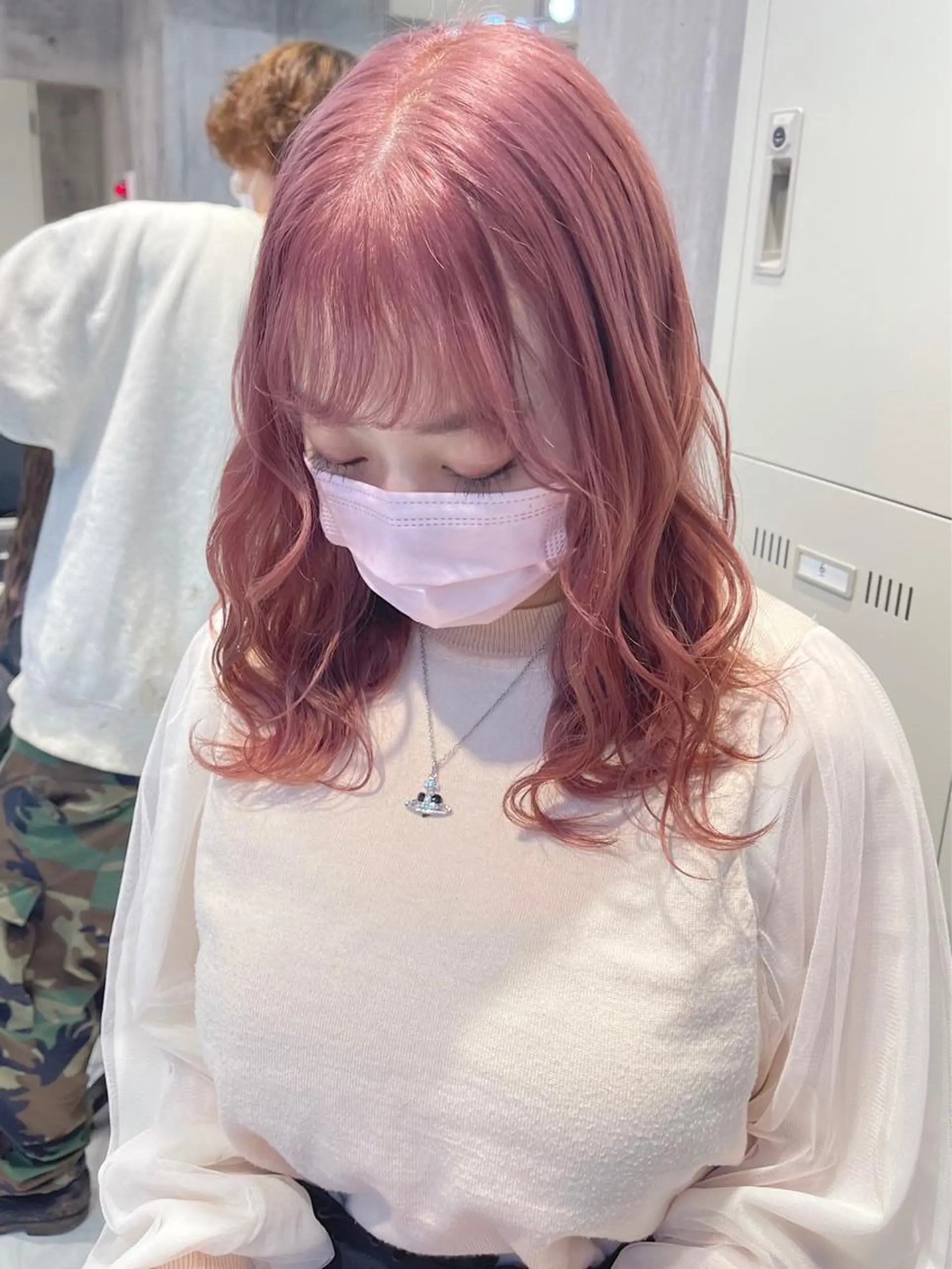 ロング カラー パーマ ヘアアレンジ メンズ キッズ ネイル マツエク・マツパ アイブロウ 🎀韓国レイヤー YURINA🎀のヘアスタイル