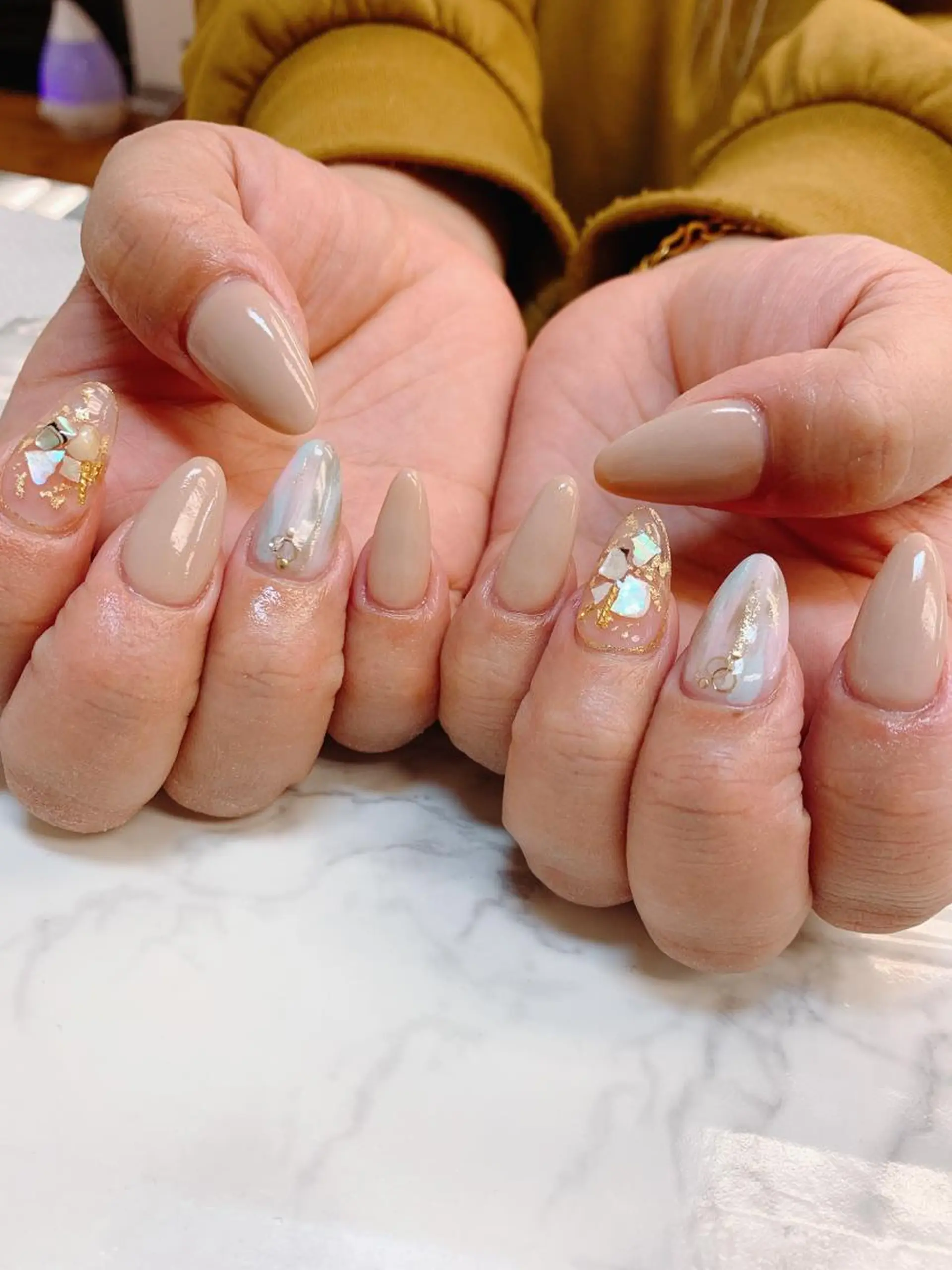ネイル ニュアンスネイル スカルプネイル Blancnail 江口のネイルデザイン