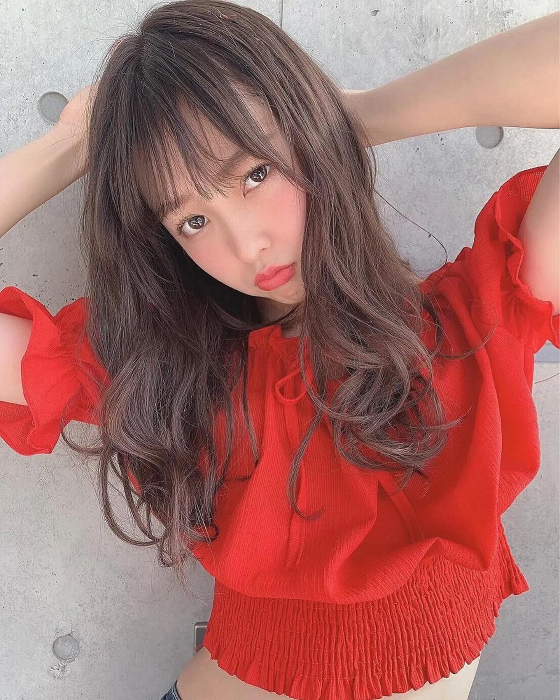 ミディアム カラー ヘアアレンジ mai🍑暖色カラー /レイヤー💖のヘアスタイル