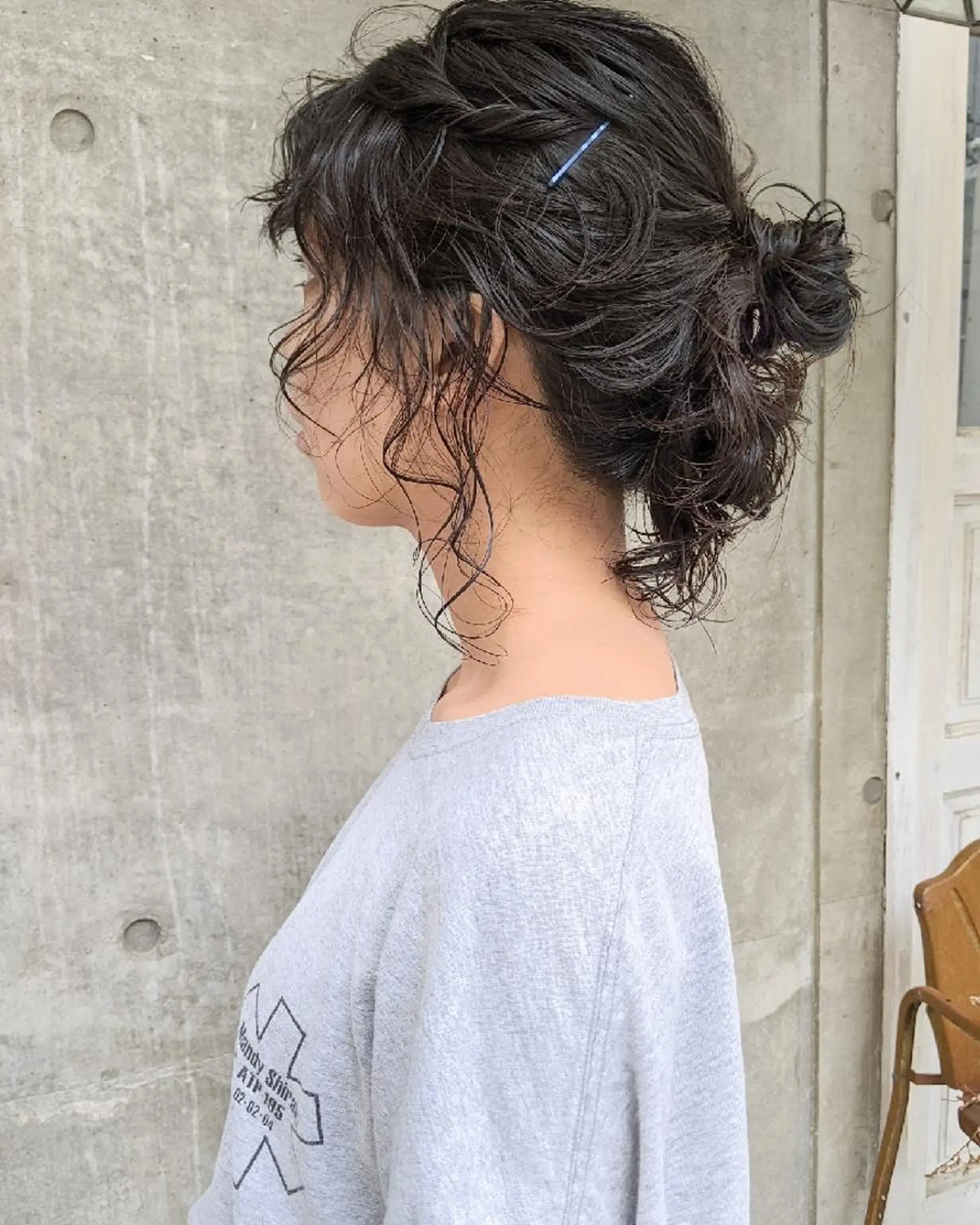 ミディアム ヘアアレンジ パーマ mowen RUIのヘアスタイル