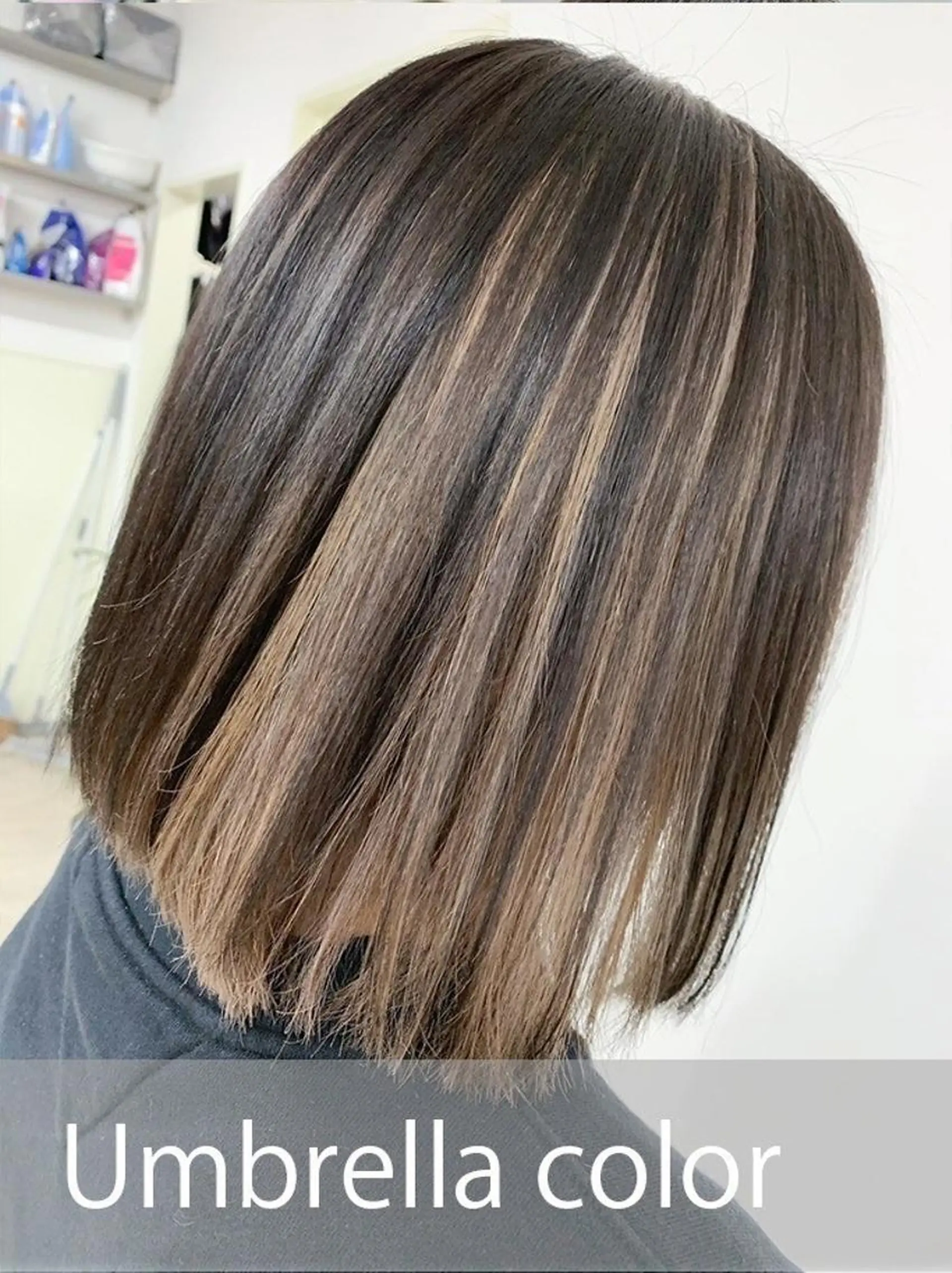 ミディアム カラー ヘアカラー PEQSS HAIRのヘアスタイル