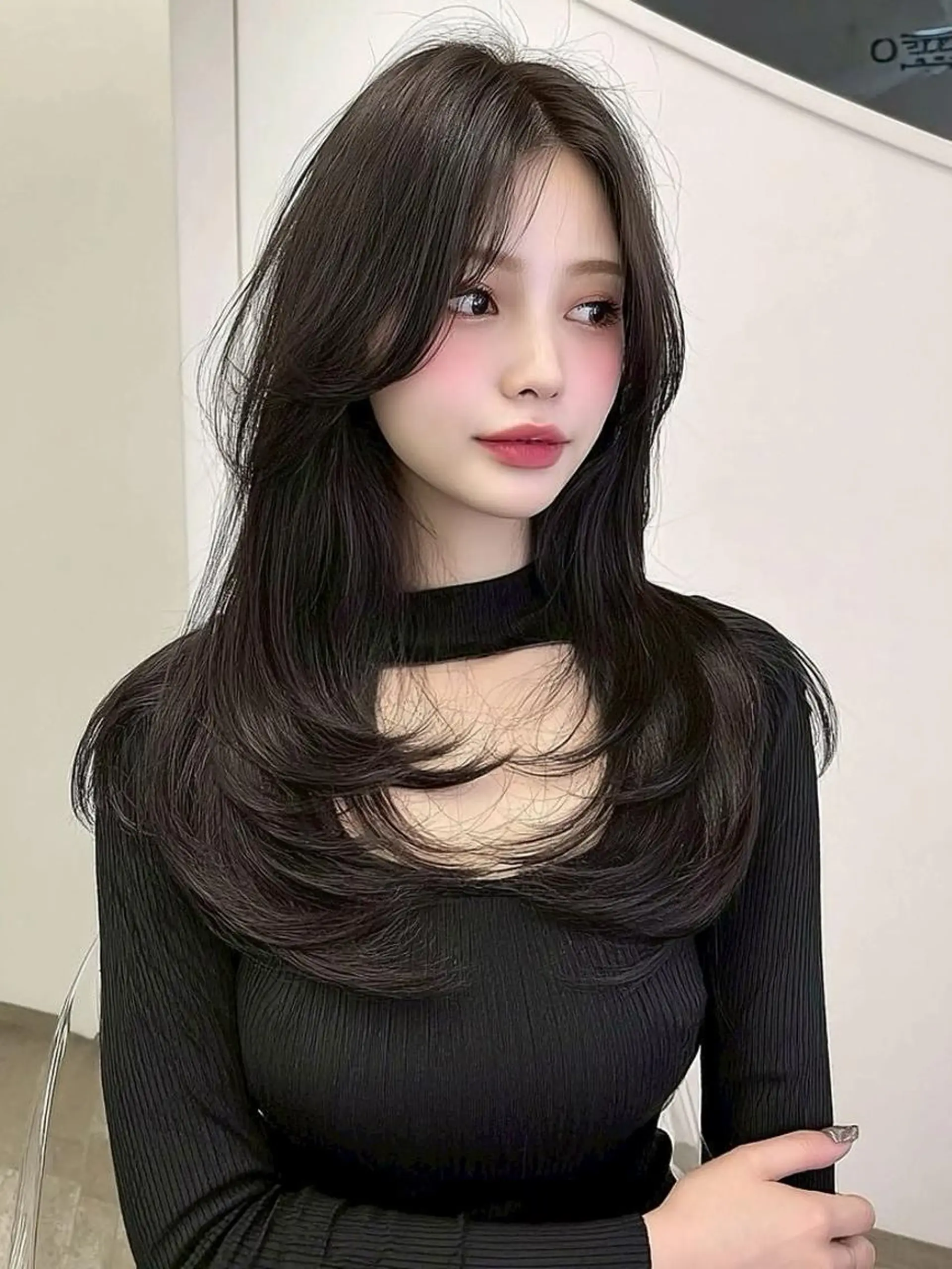 ロング 韓国風ヘア レイヤーカット カット ヘアカラー トリートメント ＫＡＮＡ/天王寺 🎀🫧のヘアスタイル