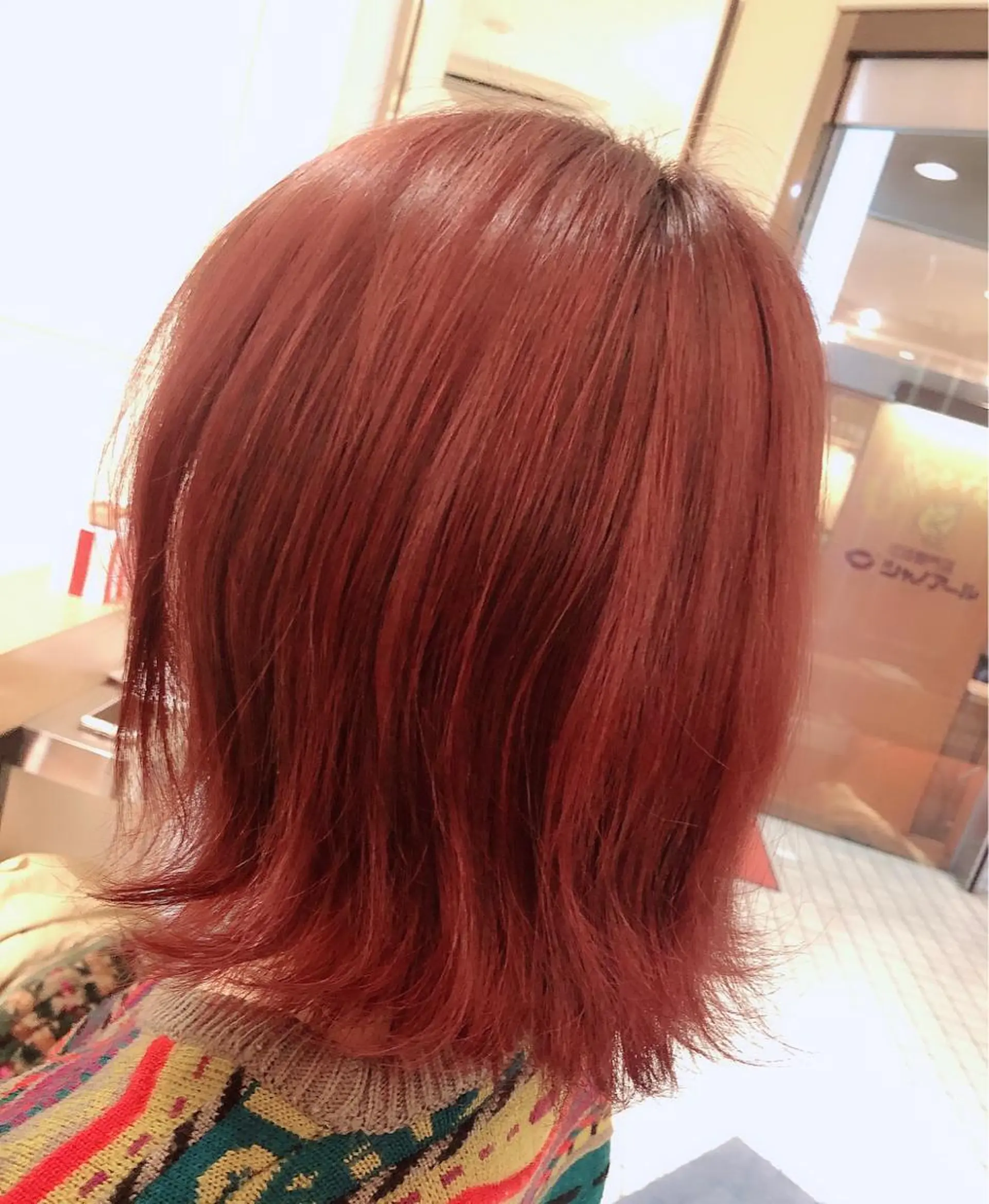 ミディアム カラー レッドカラー トリートメント カット ヘアカラー こすげひろと カラー講師のヘアスタイル