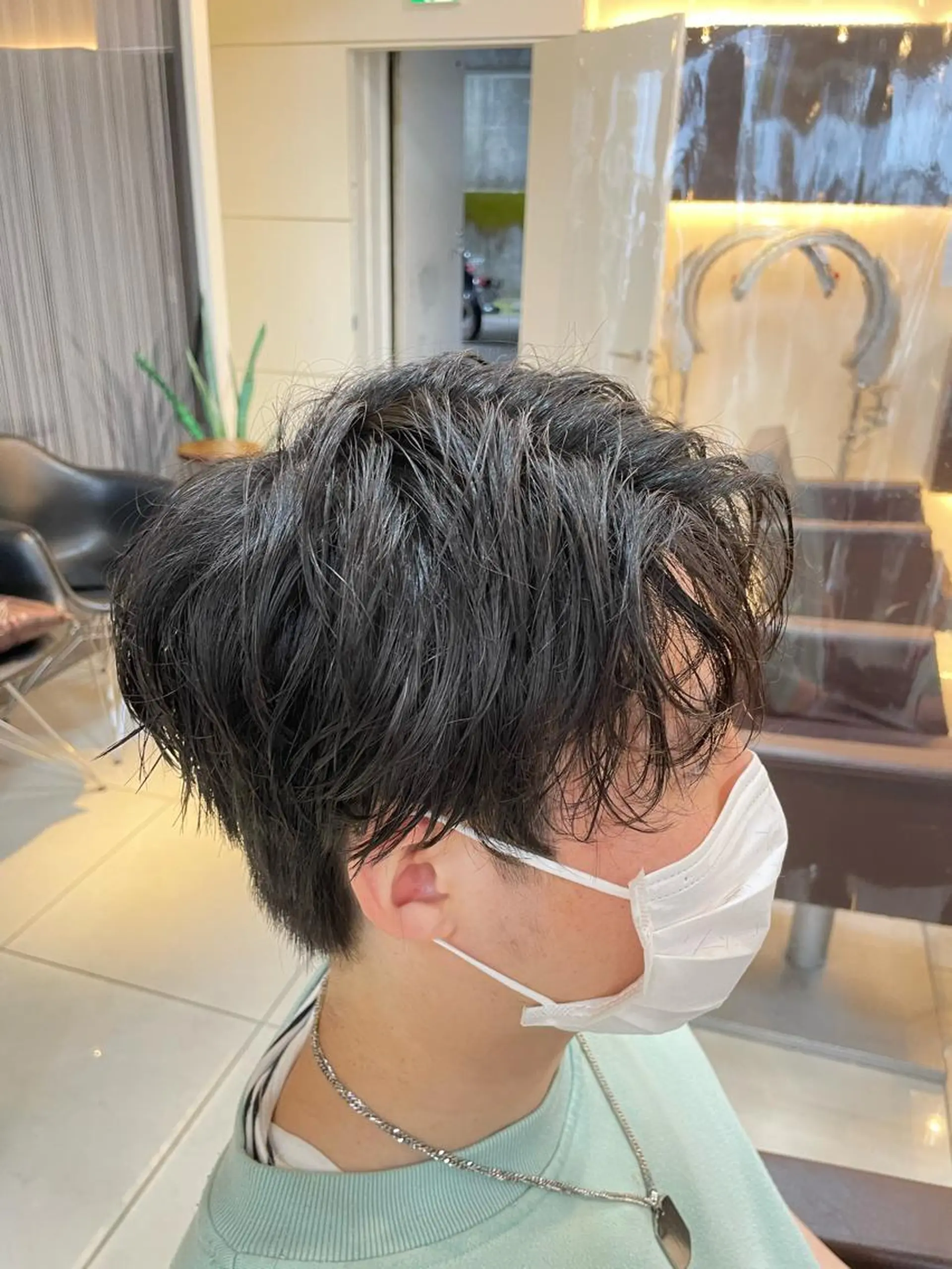 ショート パーマ メンズ 静岡/草薙パーマ メンズバレイヤージュのヘアスタイル