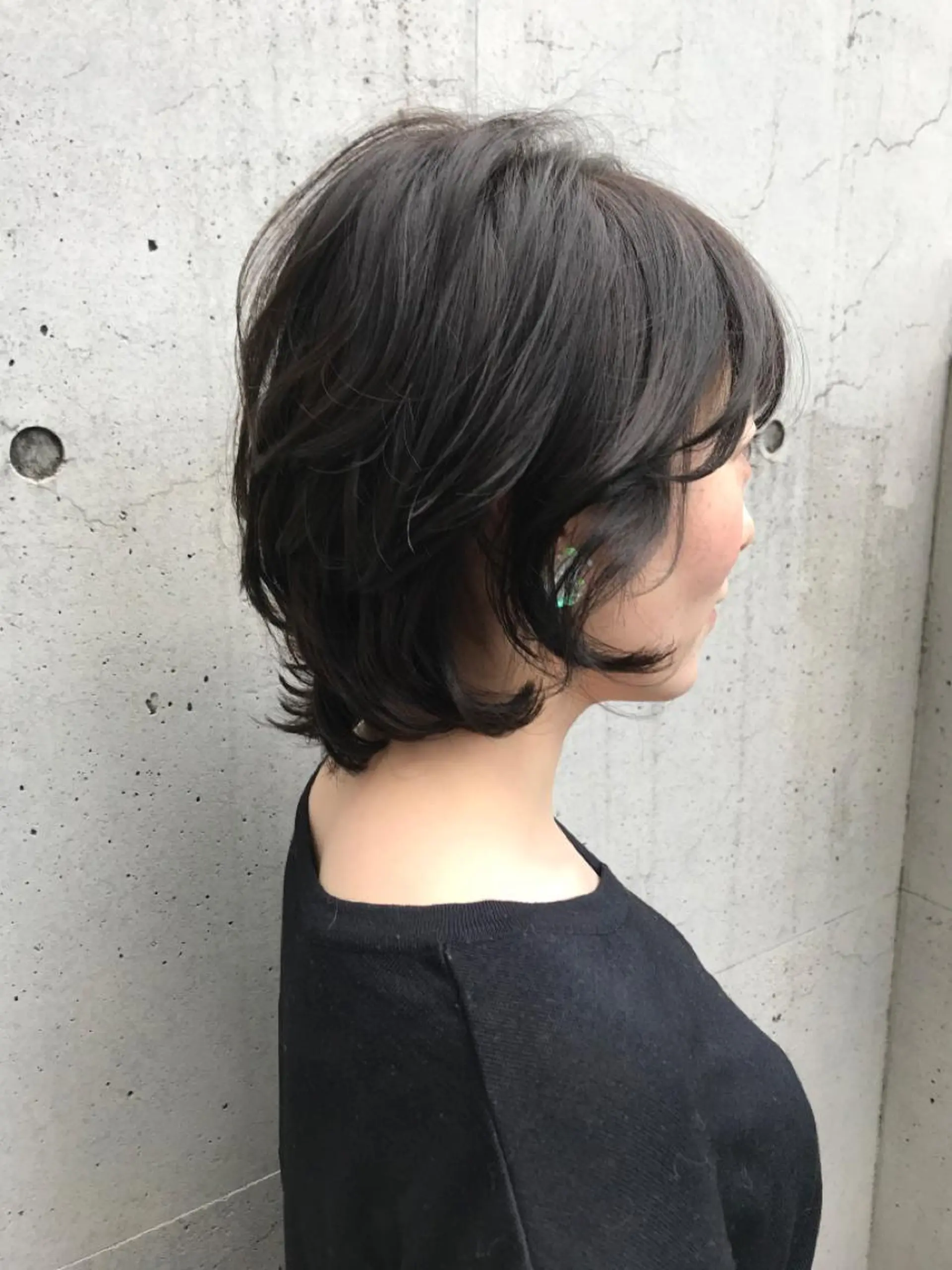ミディアム ミディアムパーマ レイヤーカット メンズ特化 刈り上げない/金井のヘアスタイル
