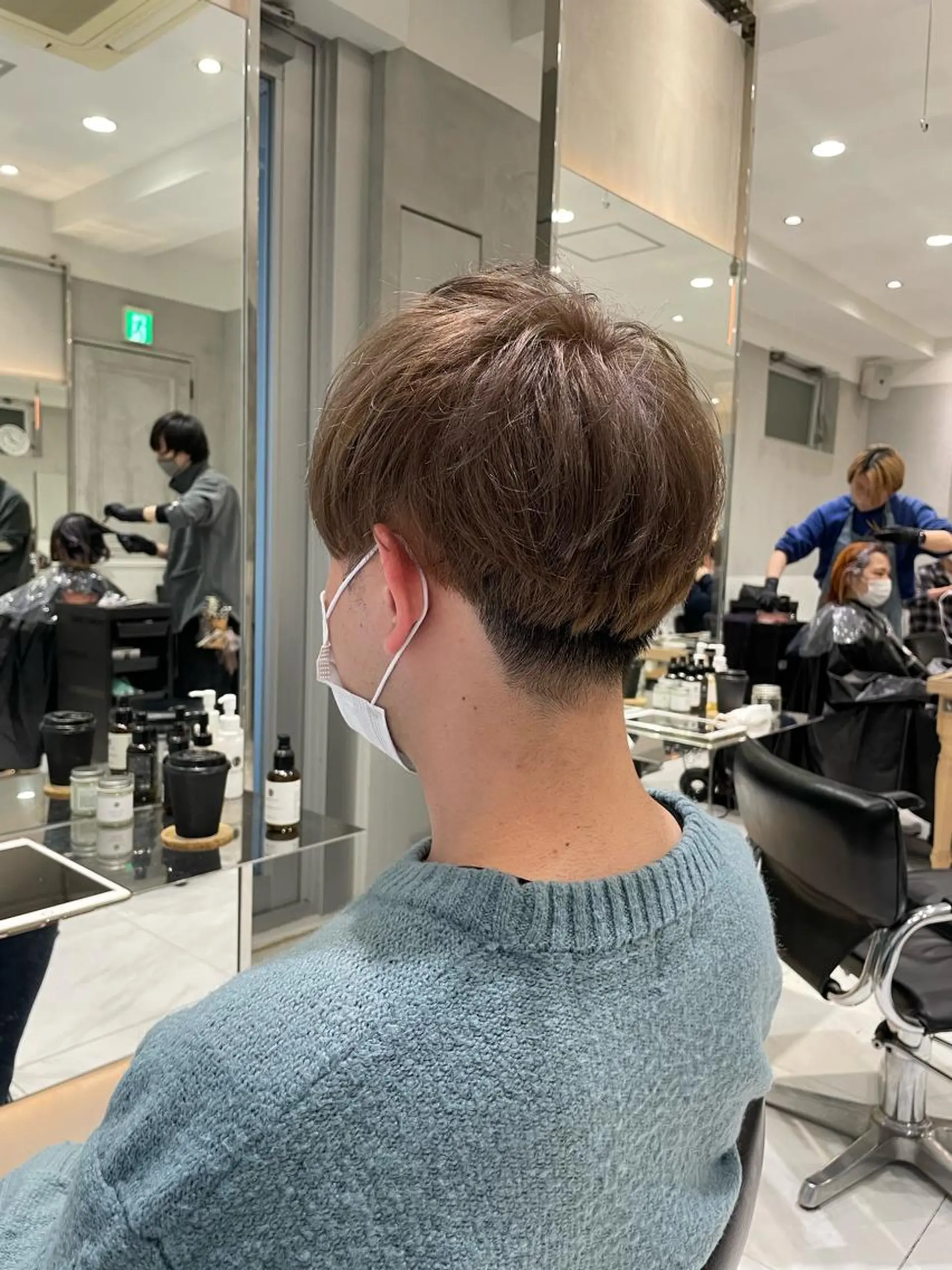 メンズ カット ヘアカラー トリートメント ヘッドスパ ヘアセット オリーブ カラー✨有坂映哉のヘアスタイル