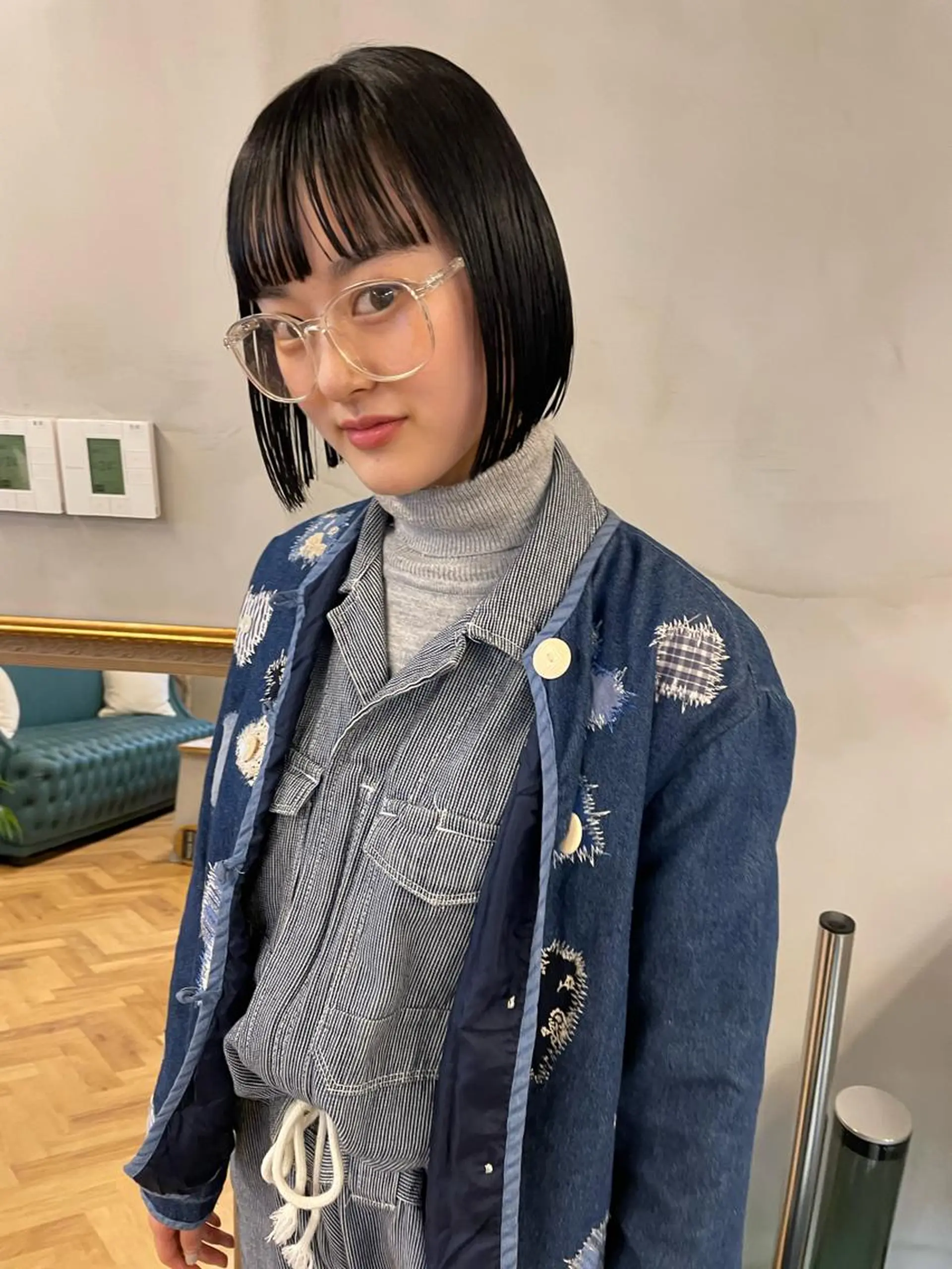 ミディアム カラー パーマ ヘアアレンジ メンズ キッズ ネイル マツエク・マツパ アイブロウ 束感まつ毛 ボブ カット ヘアカラー トリートメント tatsumi/ボブ ウルフ/レイヤーのヘアスタイル