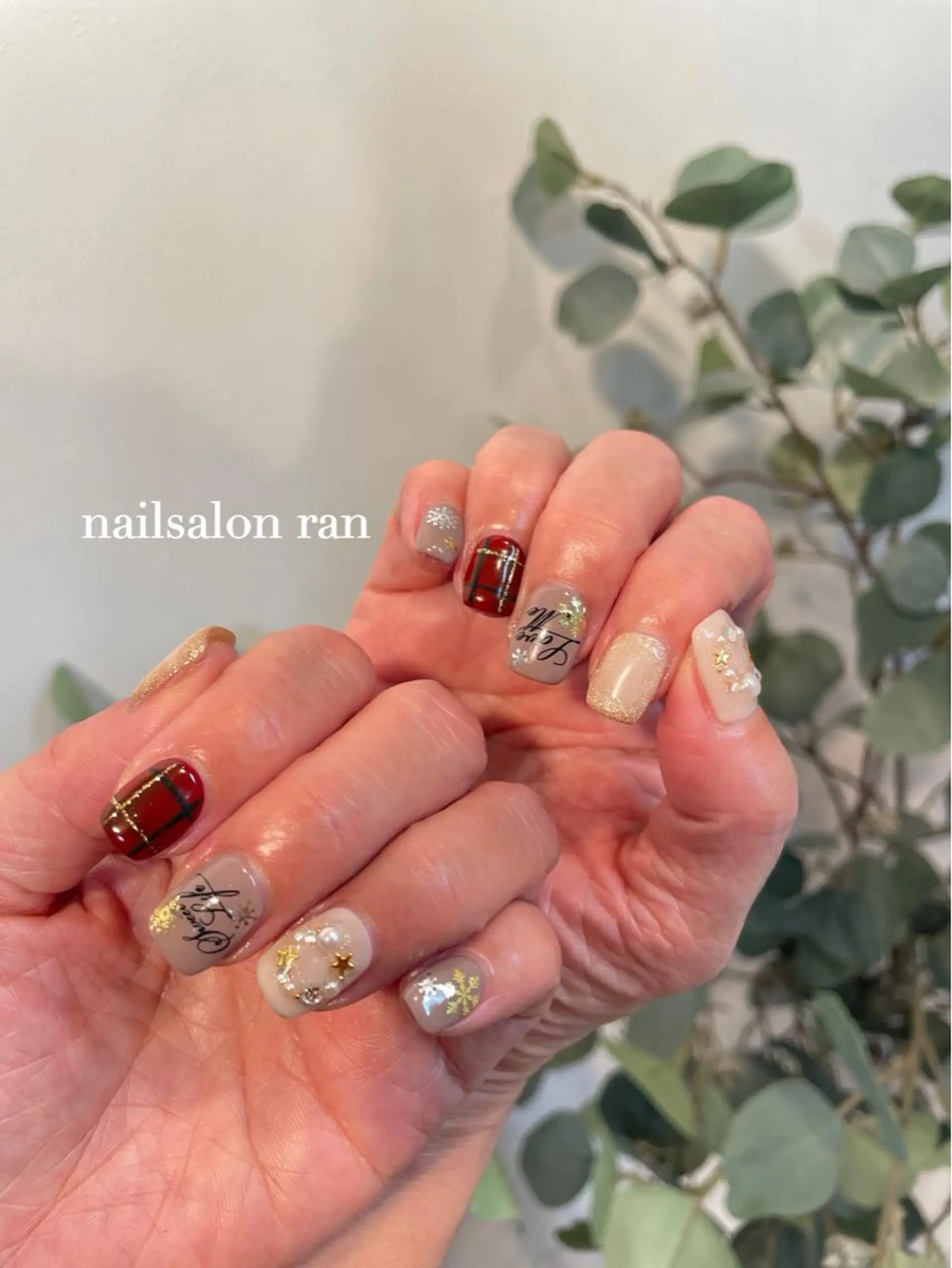 ネイル 冬ネイル クリスマス nailsalon ranのネイルデザイン