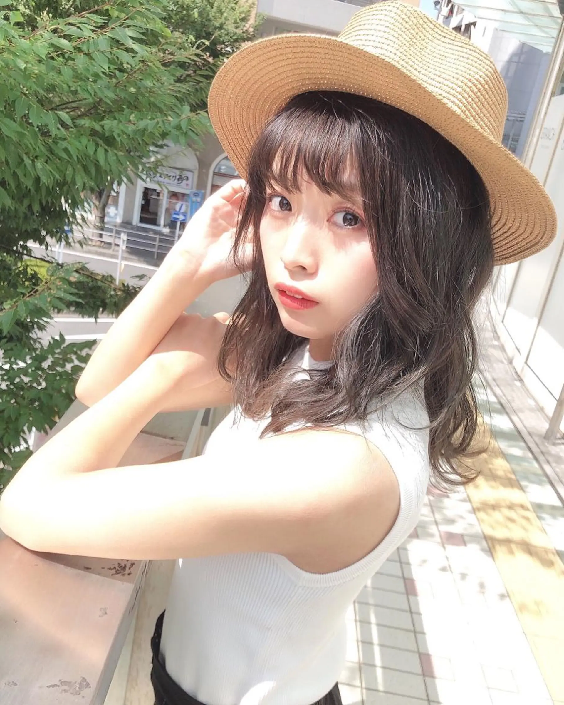 セミロング カット ヘアカラー トリートメント 具志 正太のヘアスタイル