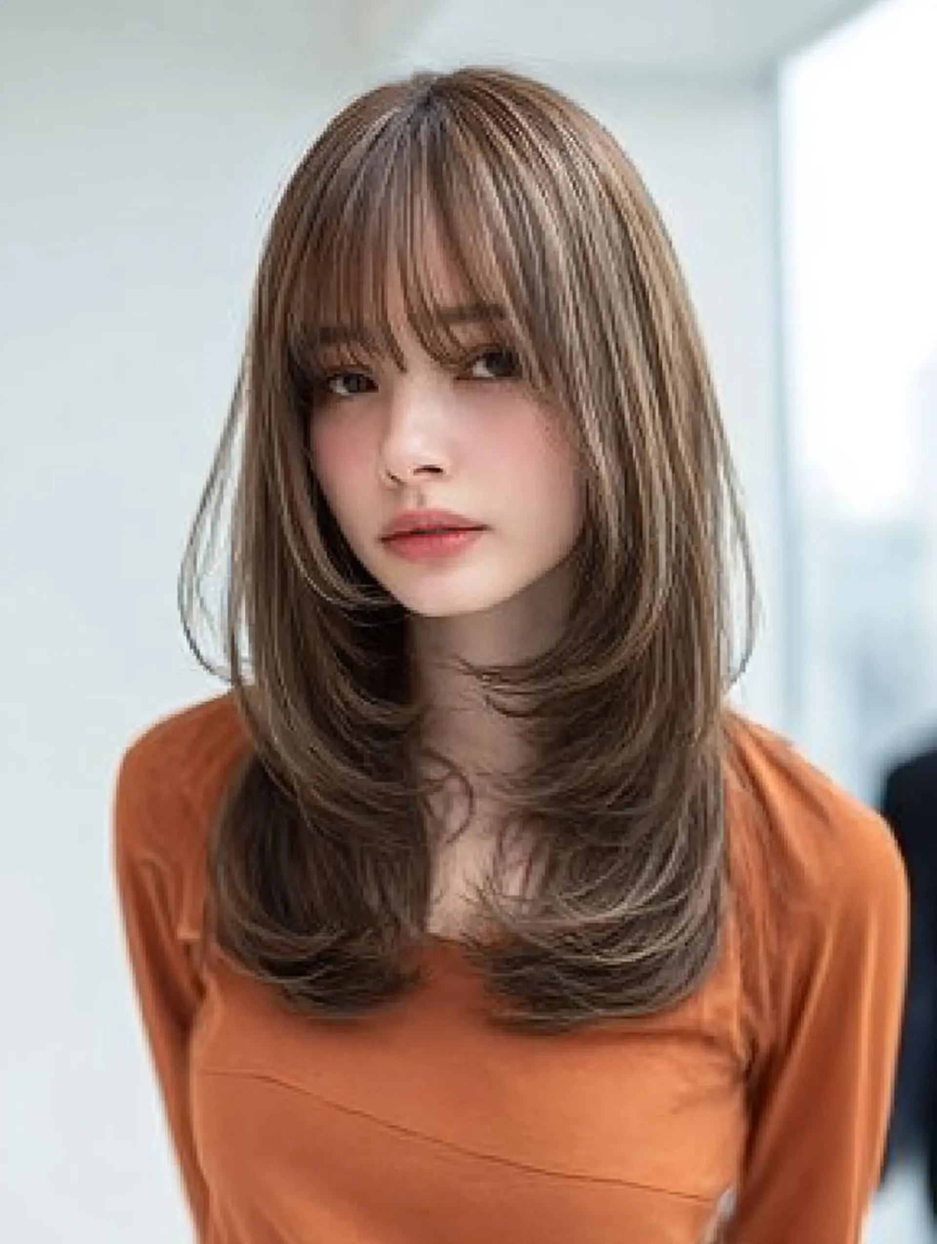 セミロング ハッシュカット 髪質改善 レイヤーカット 縮毛矯正 トリートメント カット 縮毛矯正 トリートメント 生艶髪＆レイヤー🔔 渋谷お薦めNo.1✨のヘアスタイル